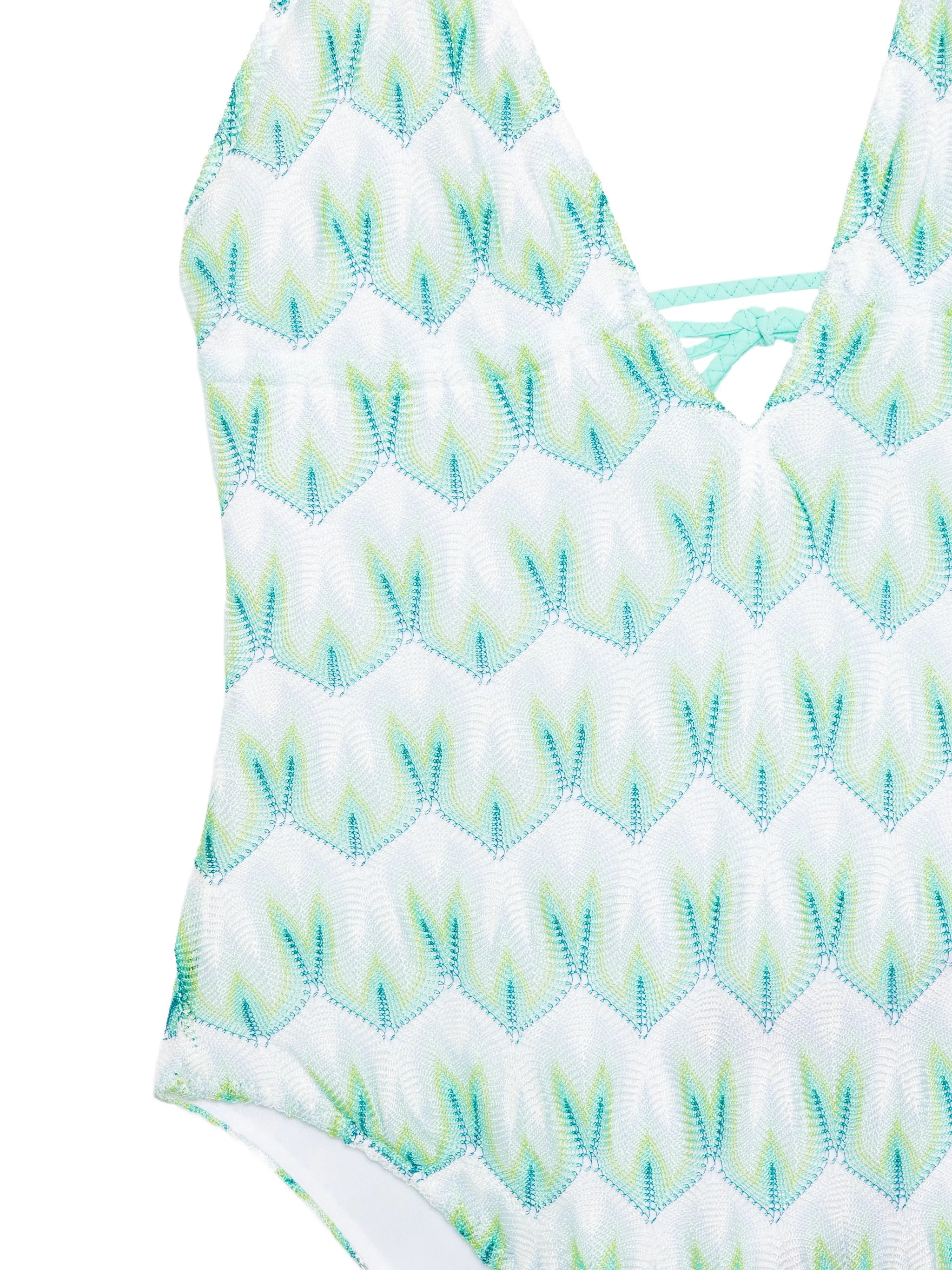 one-piece swimsuit in floral-pattern viscose