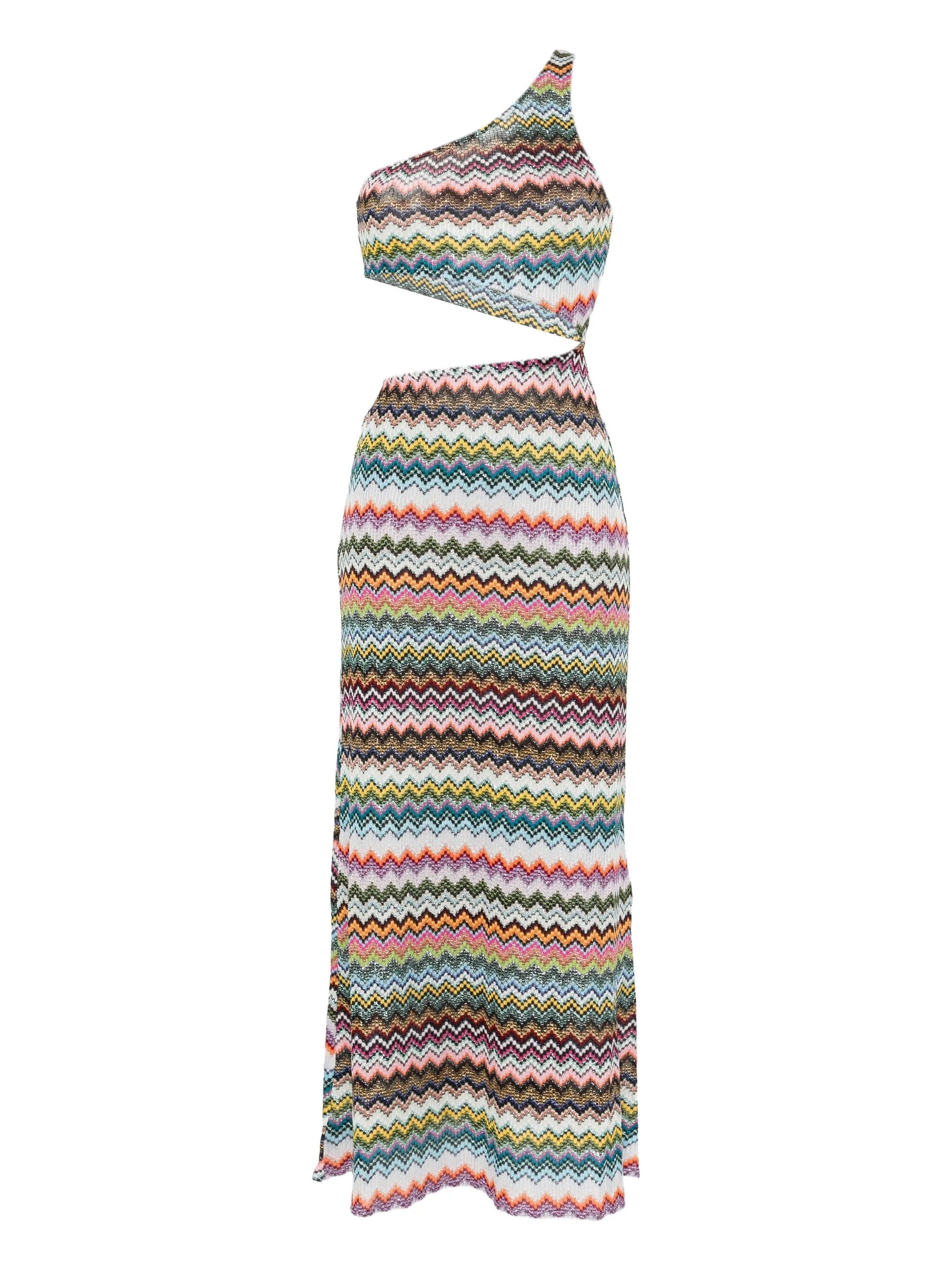 one-shoulder midi dress