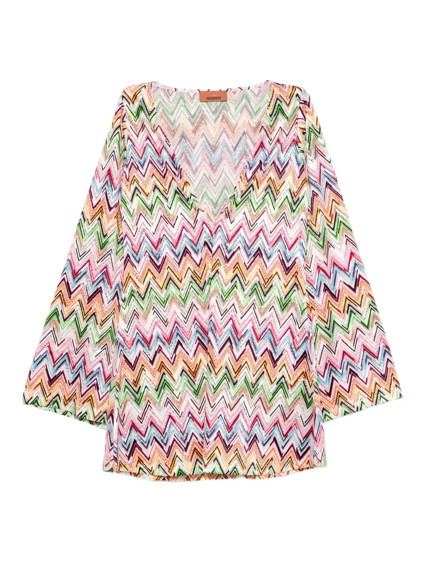 V-neck zig-zag mini dress