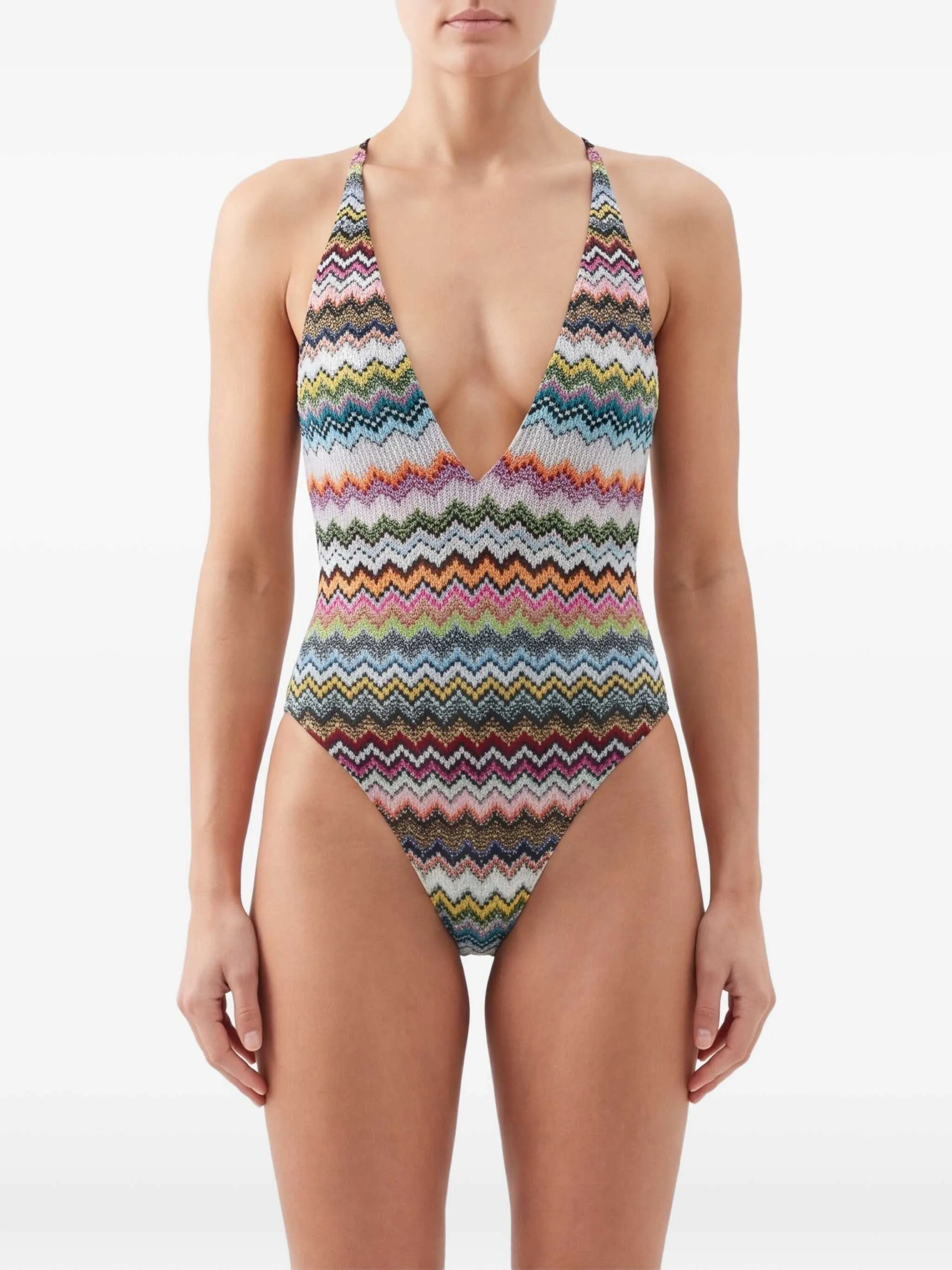 V-neck swimsuit