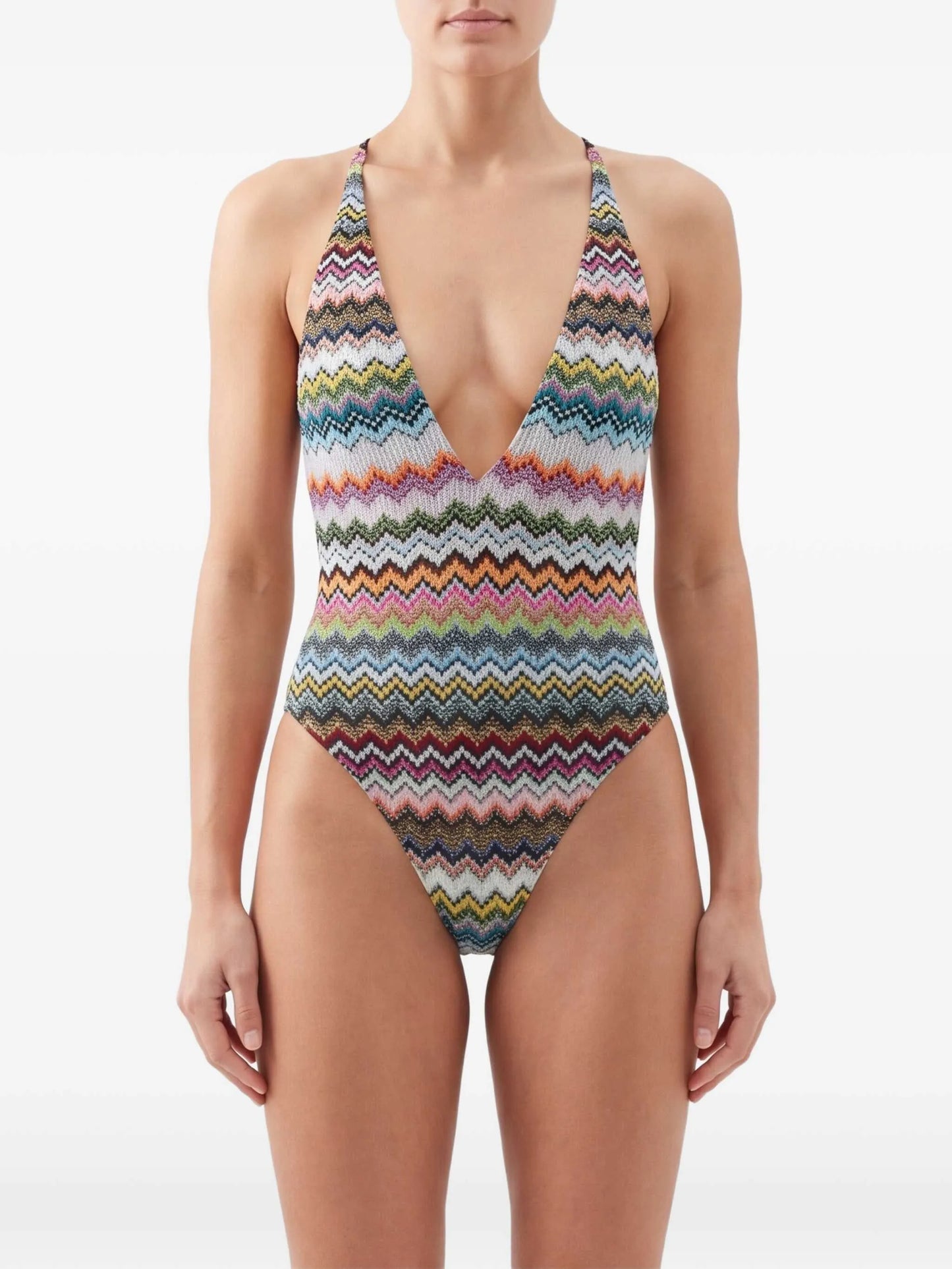 V-neck swimsuit