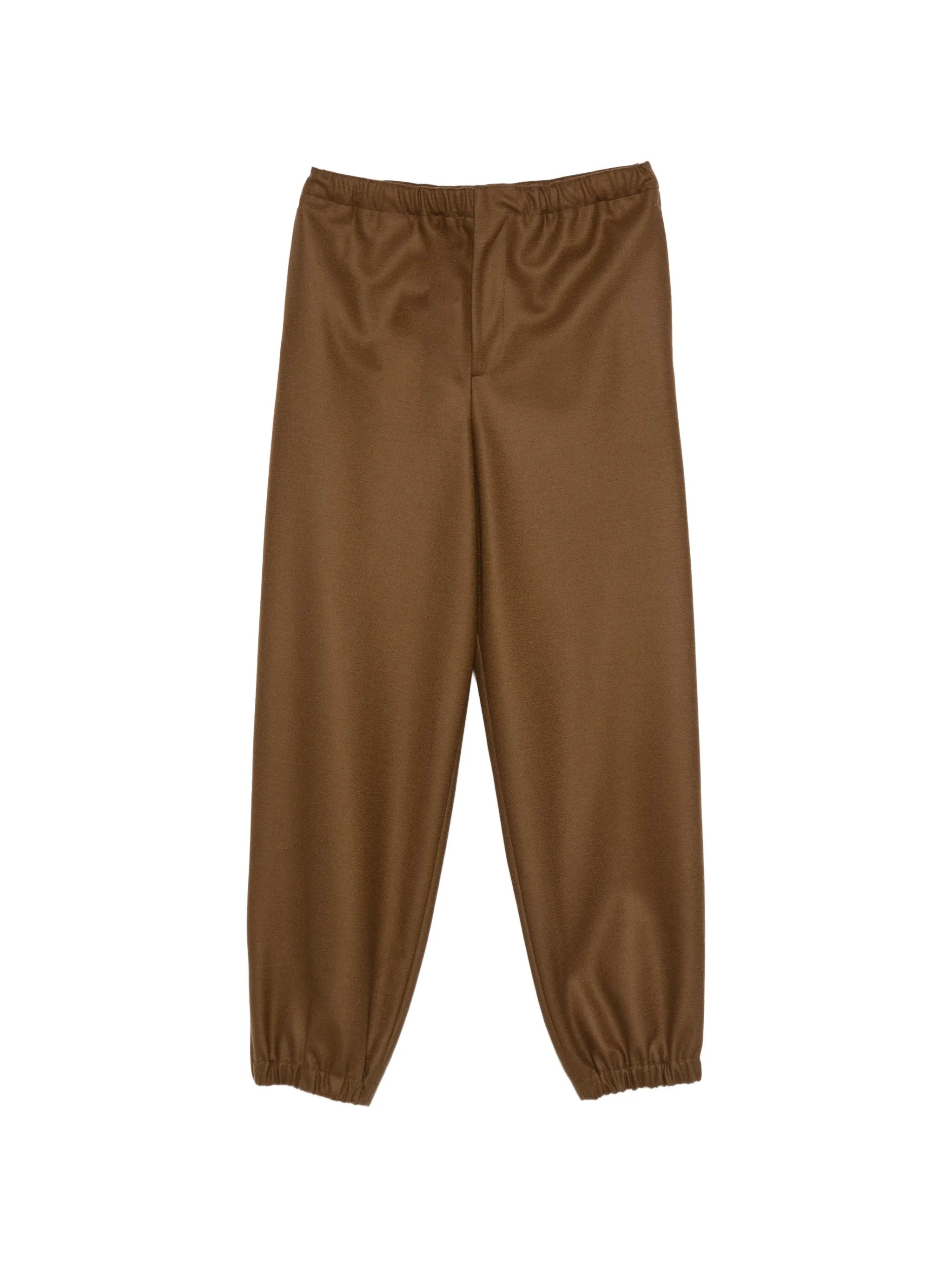 elasticated wool trousers
