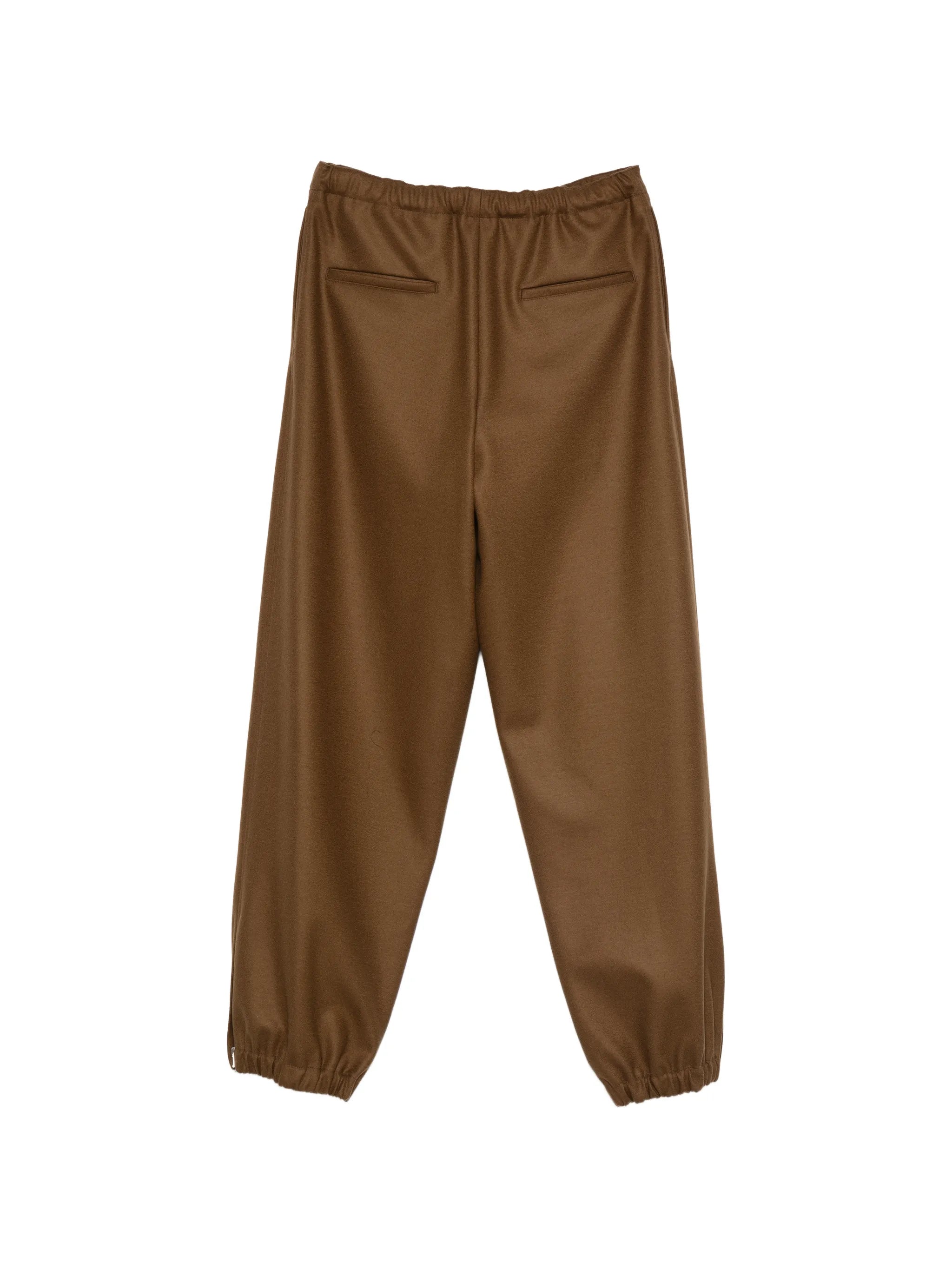 elasticated wool trousers