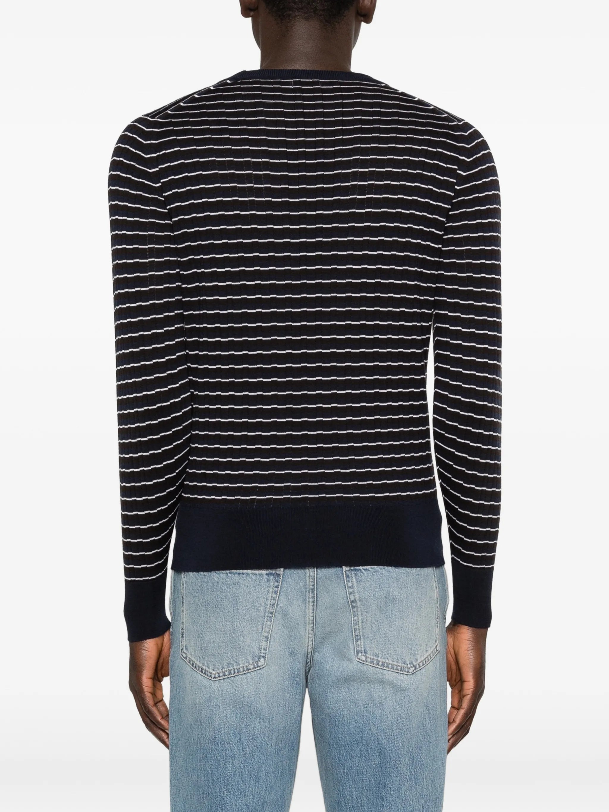 x John Smedley striped T-shirt