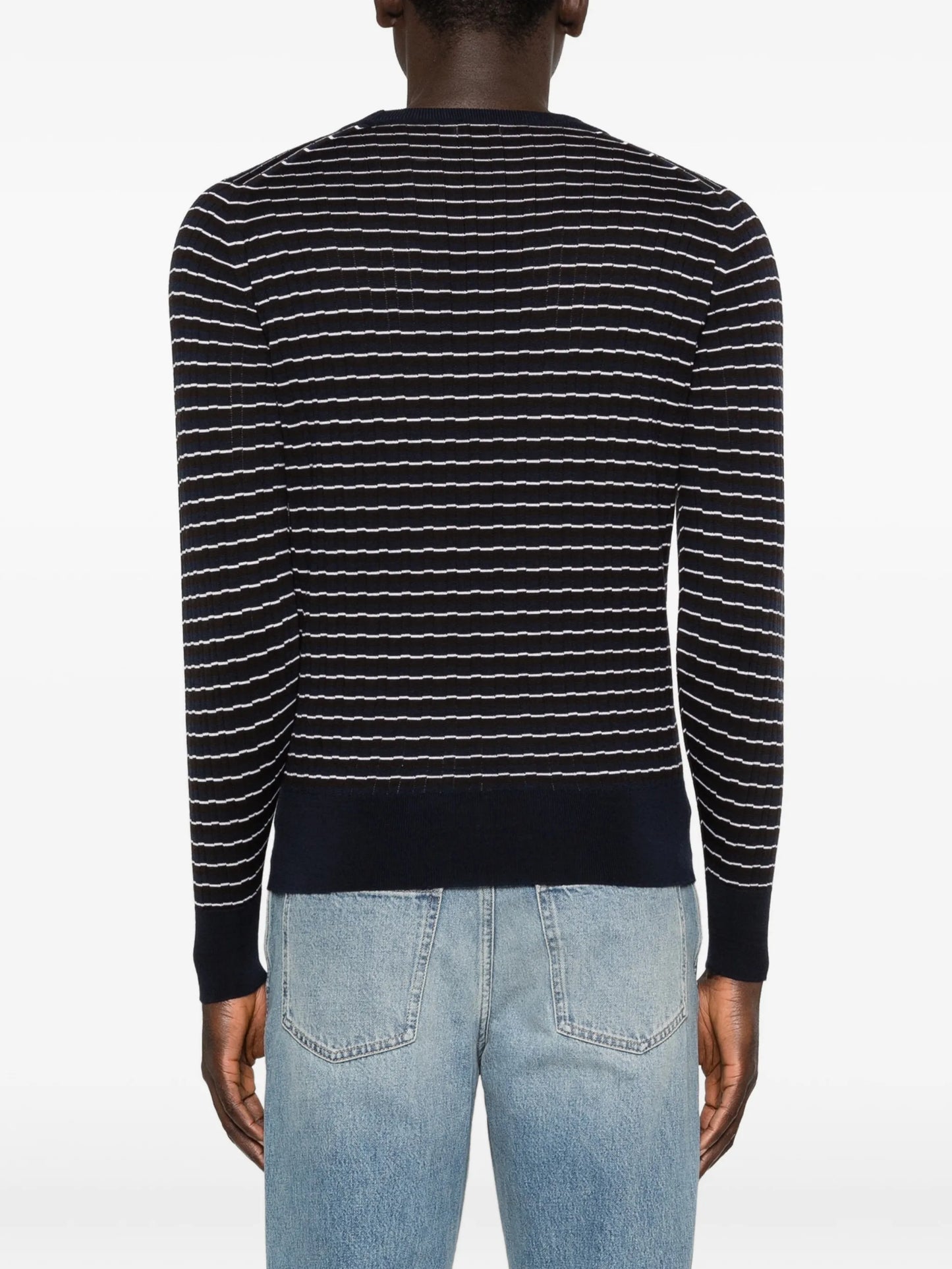 x John Smedley striped T-shirt