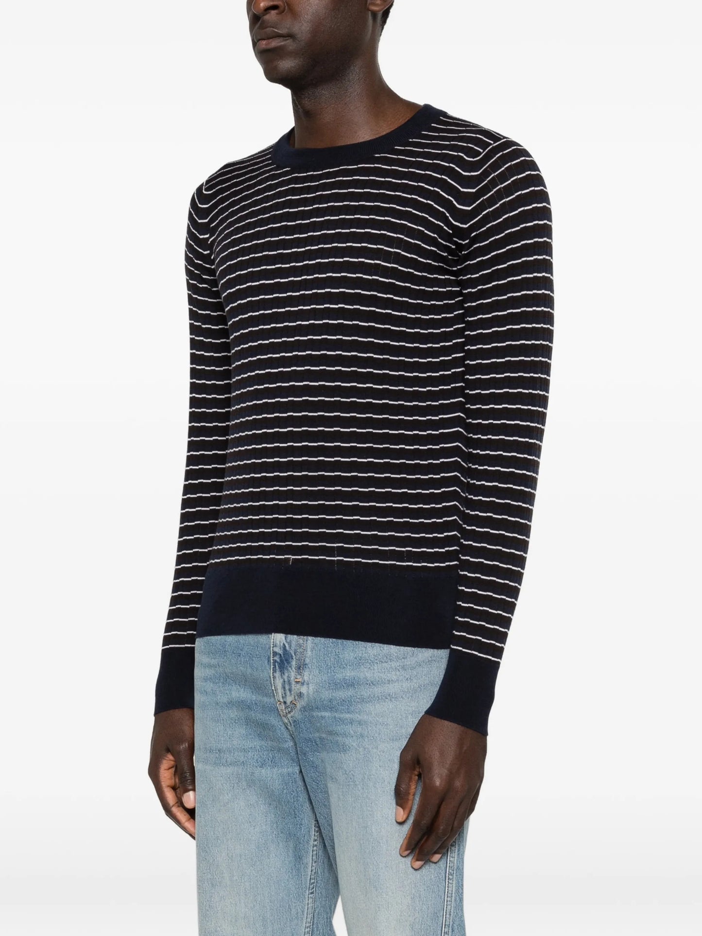 x John Smedley striped T-shirt