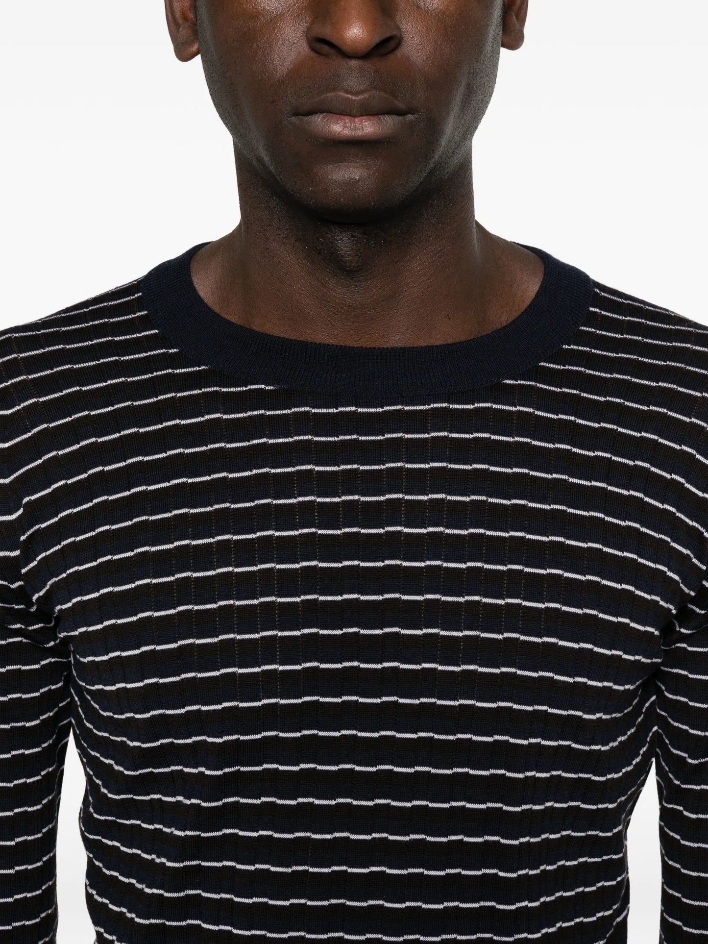 x John Smedley striped T-shirt