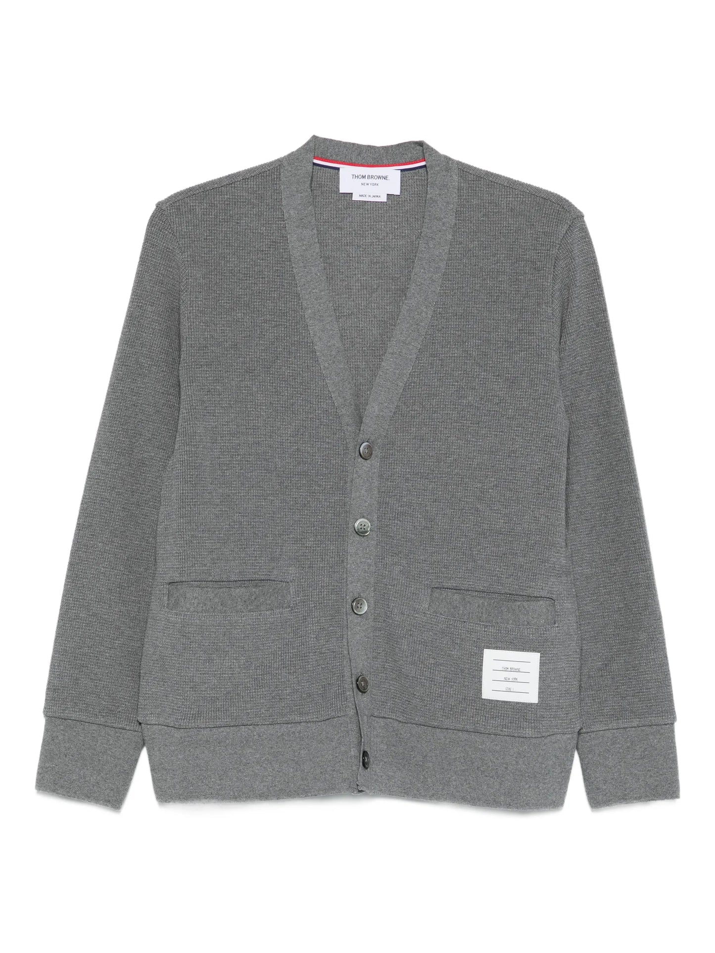 4-bar intarsia cardigan