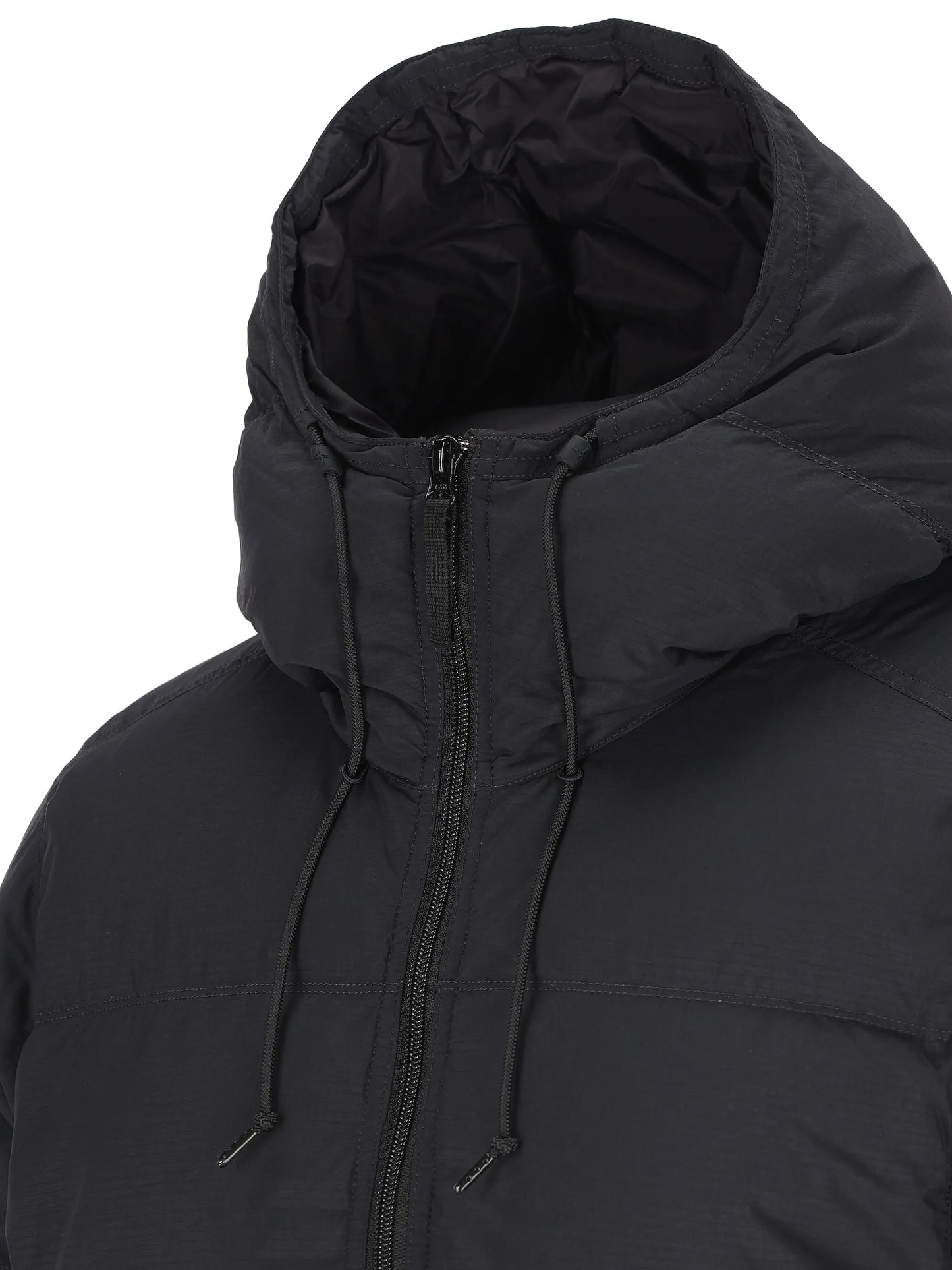 hooded quilted puffer jacket