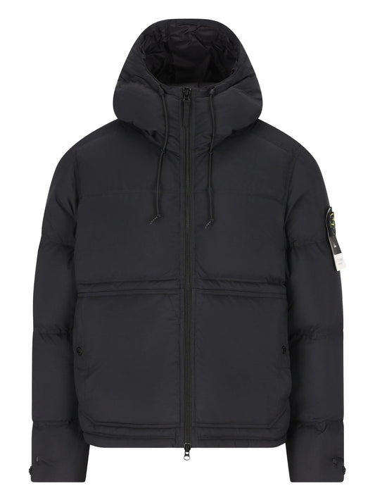 hooded quilted puffer jacket