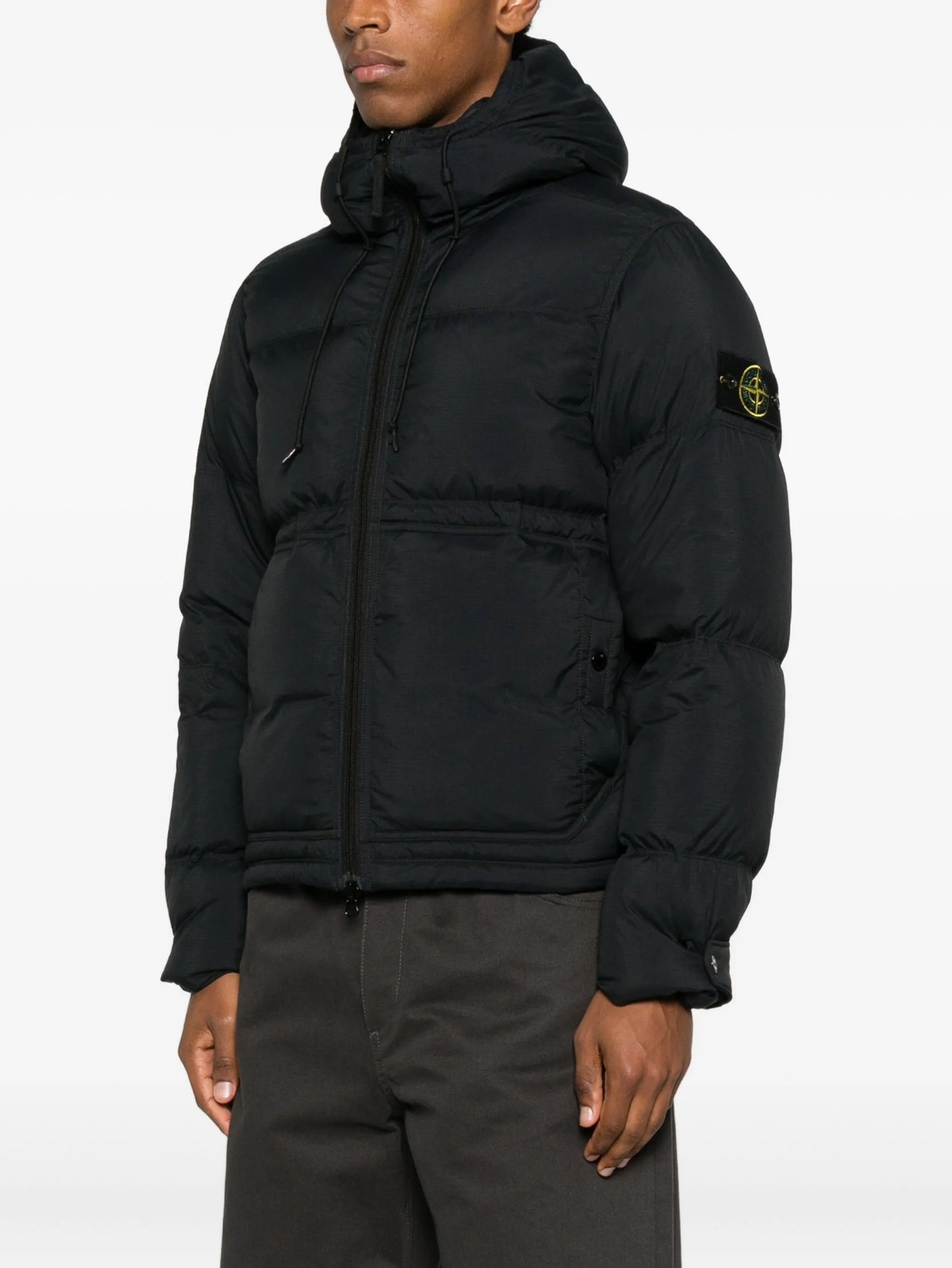 hooded quilted puffer jacket