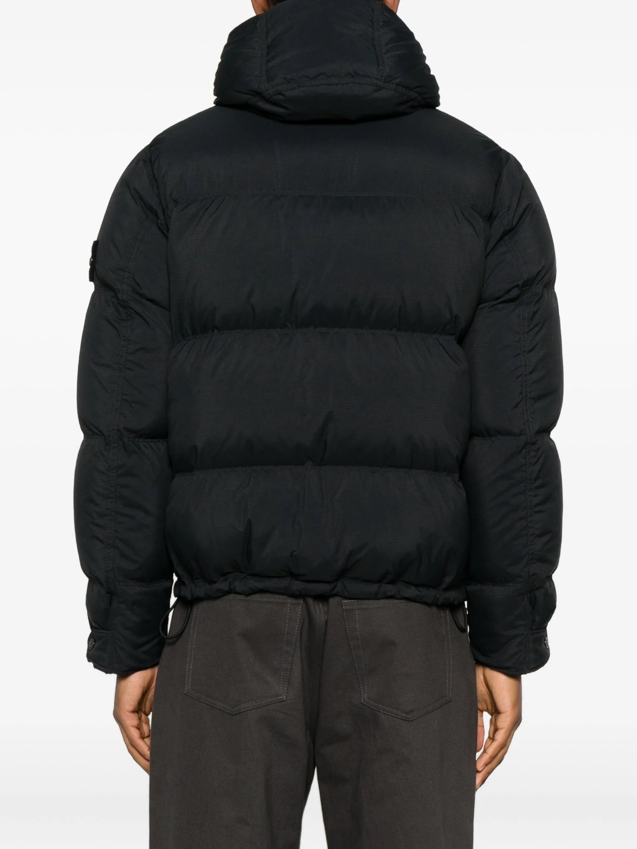 hooded quilted puffer jacket