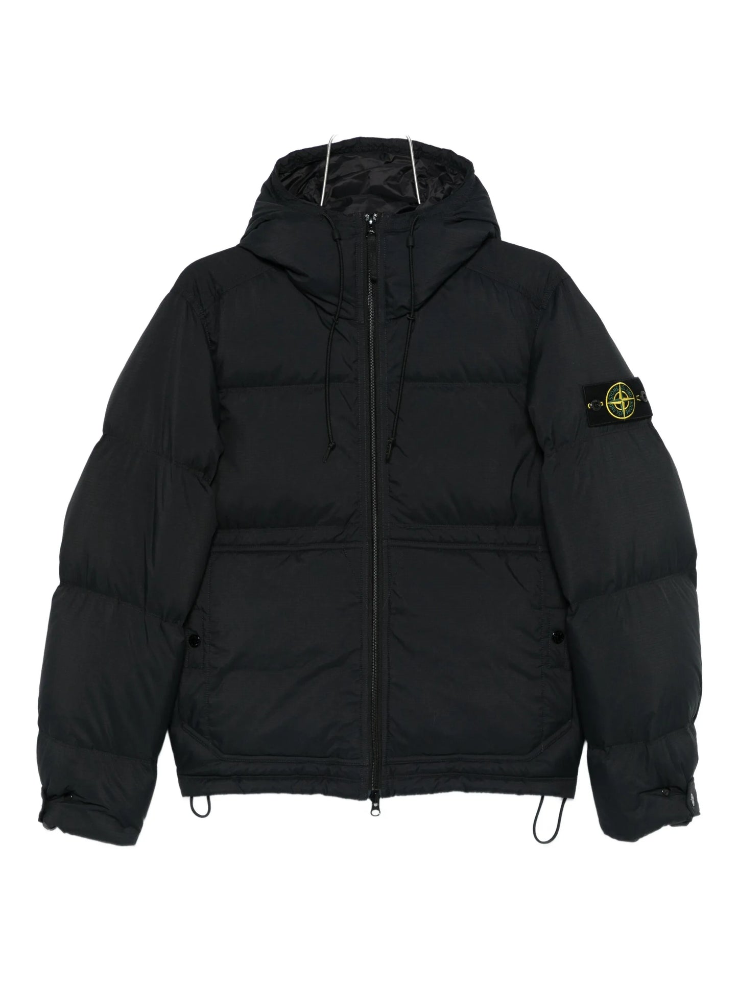 hooded quilted puffer jacket
