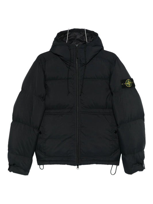 hooded quilted puffer jacket