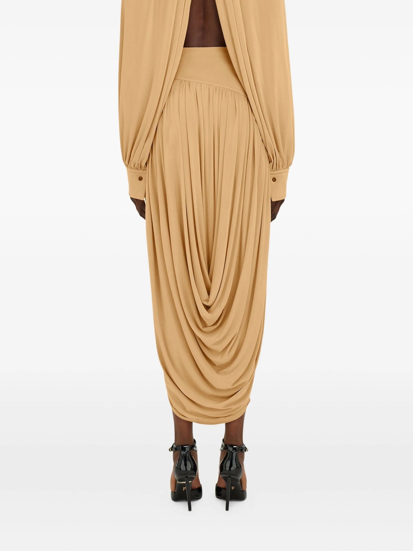 skirt with basque detail