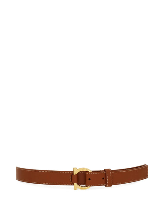stitched gancini belt