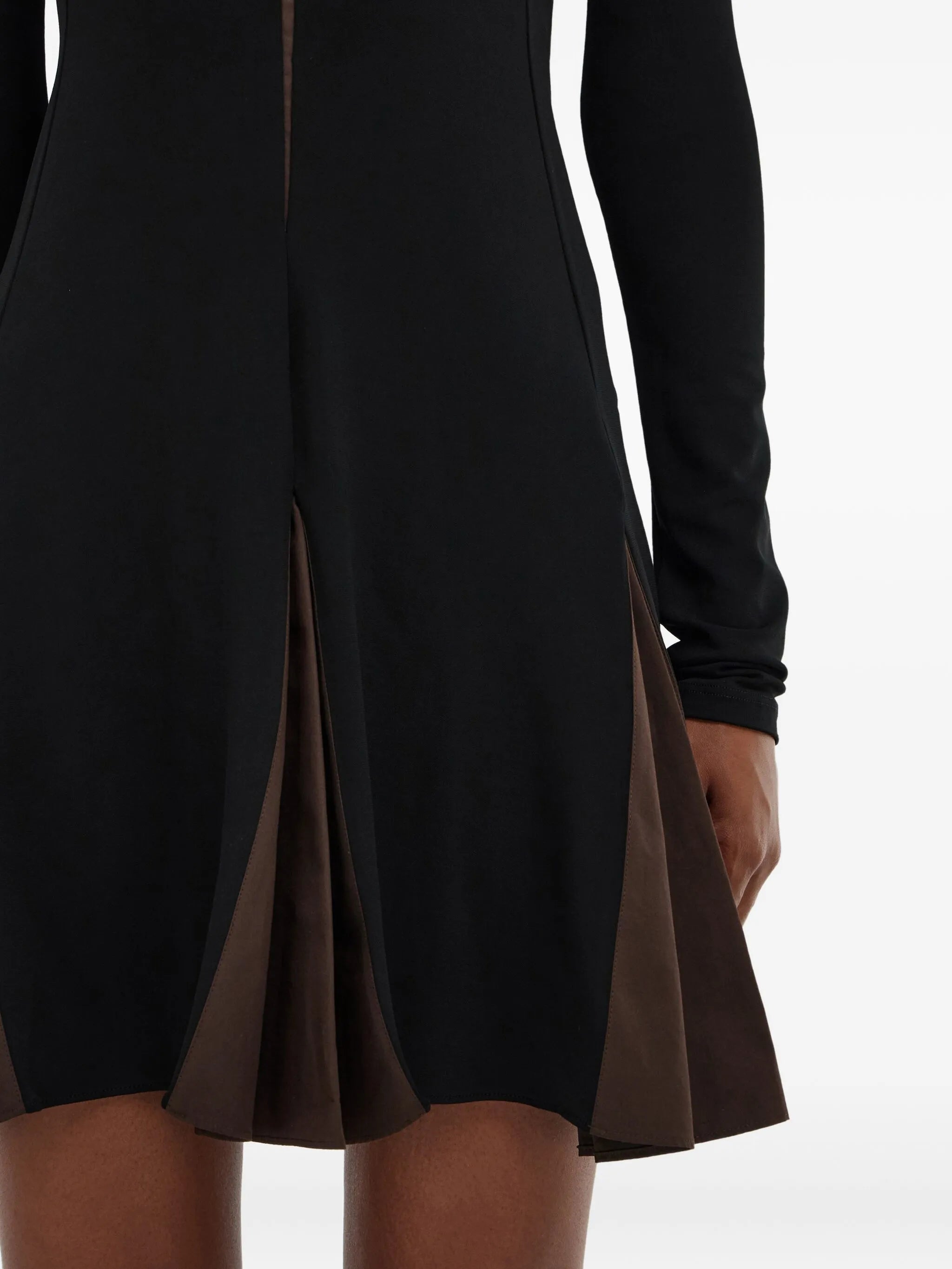 high-neck mini dress