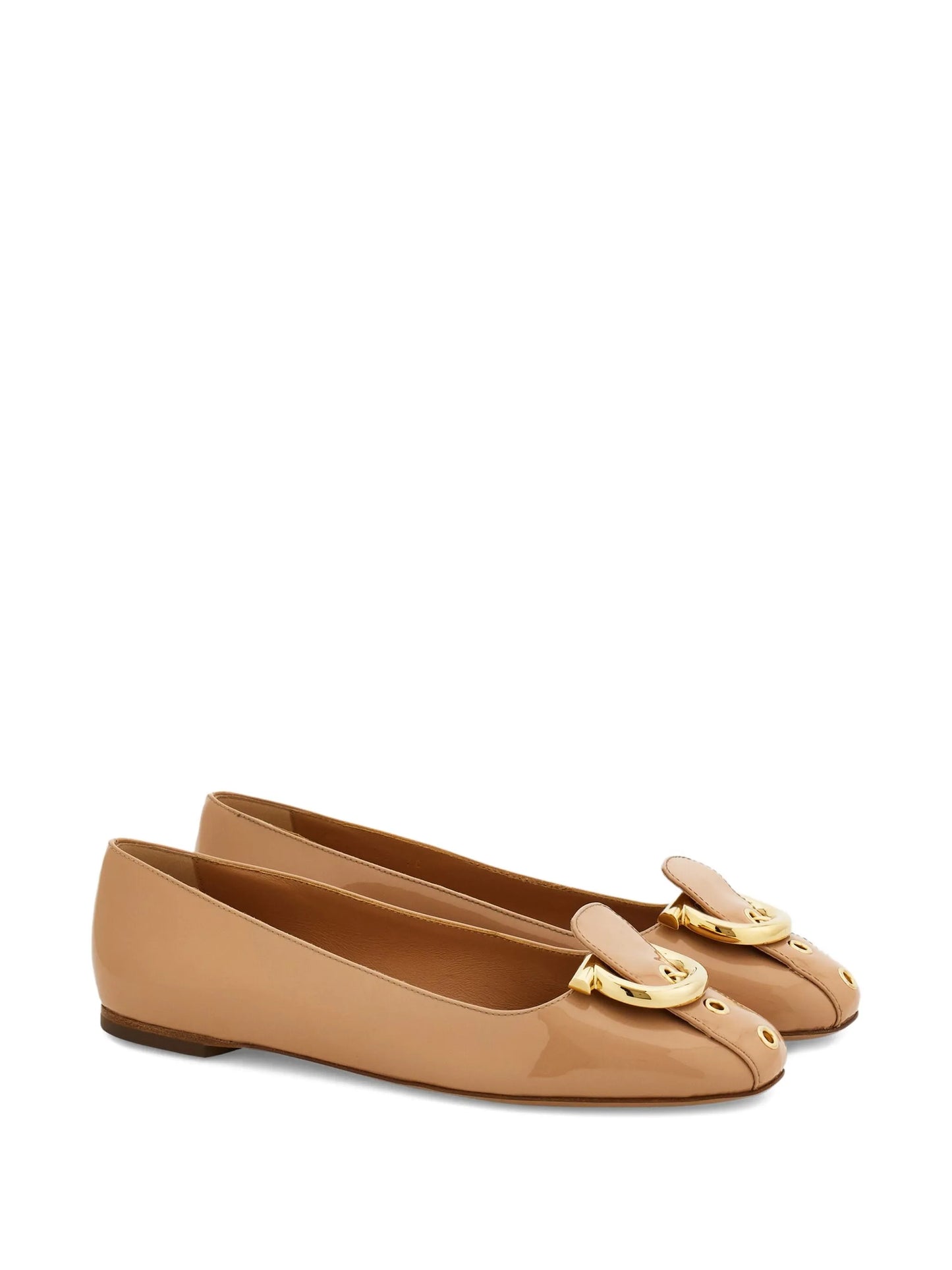 Gancini metal flat ballerinas