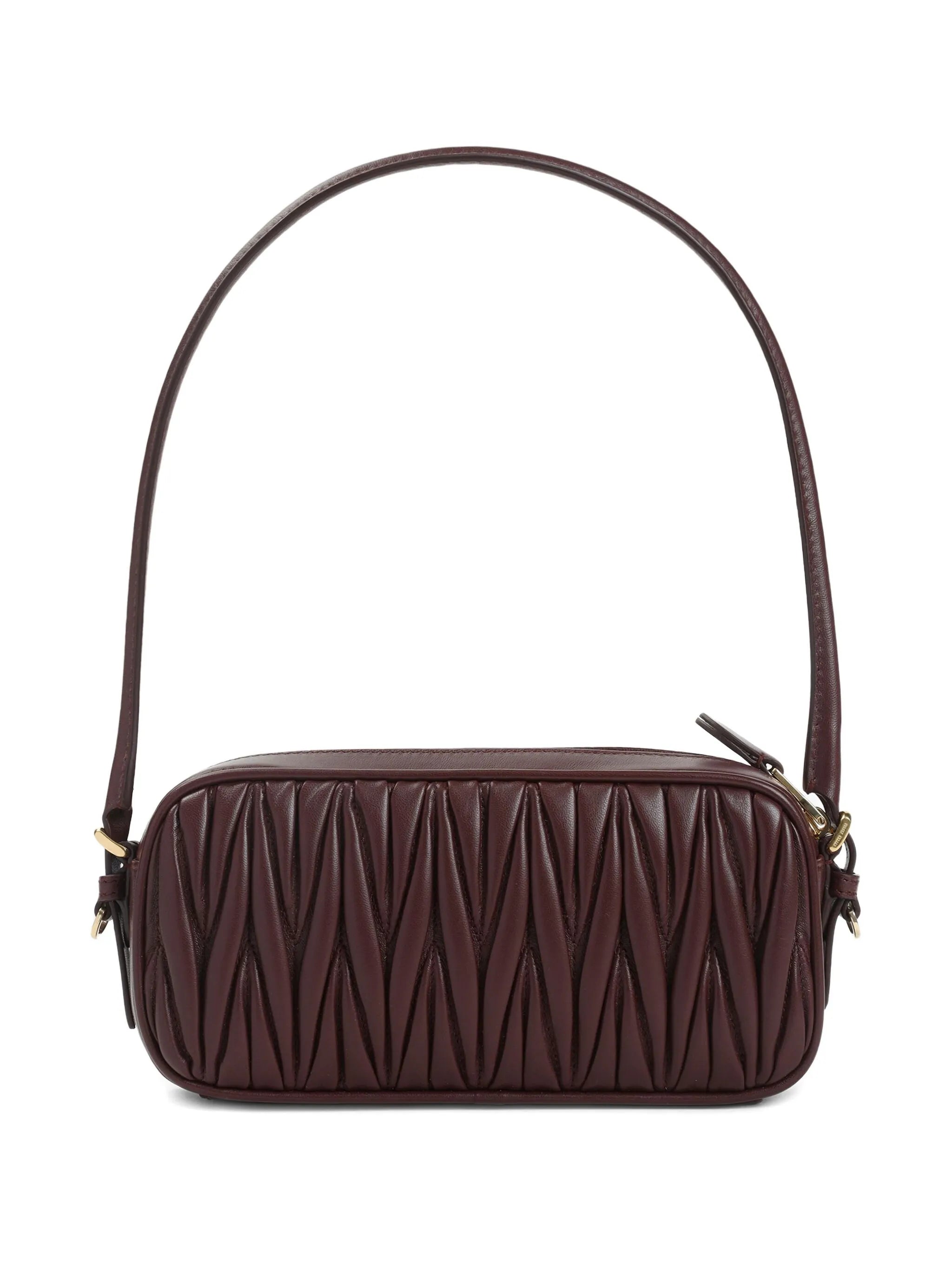 quilted leather shoulder bag