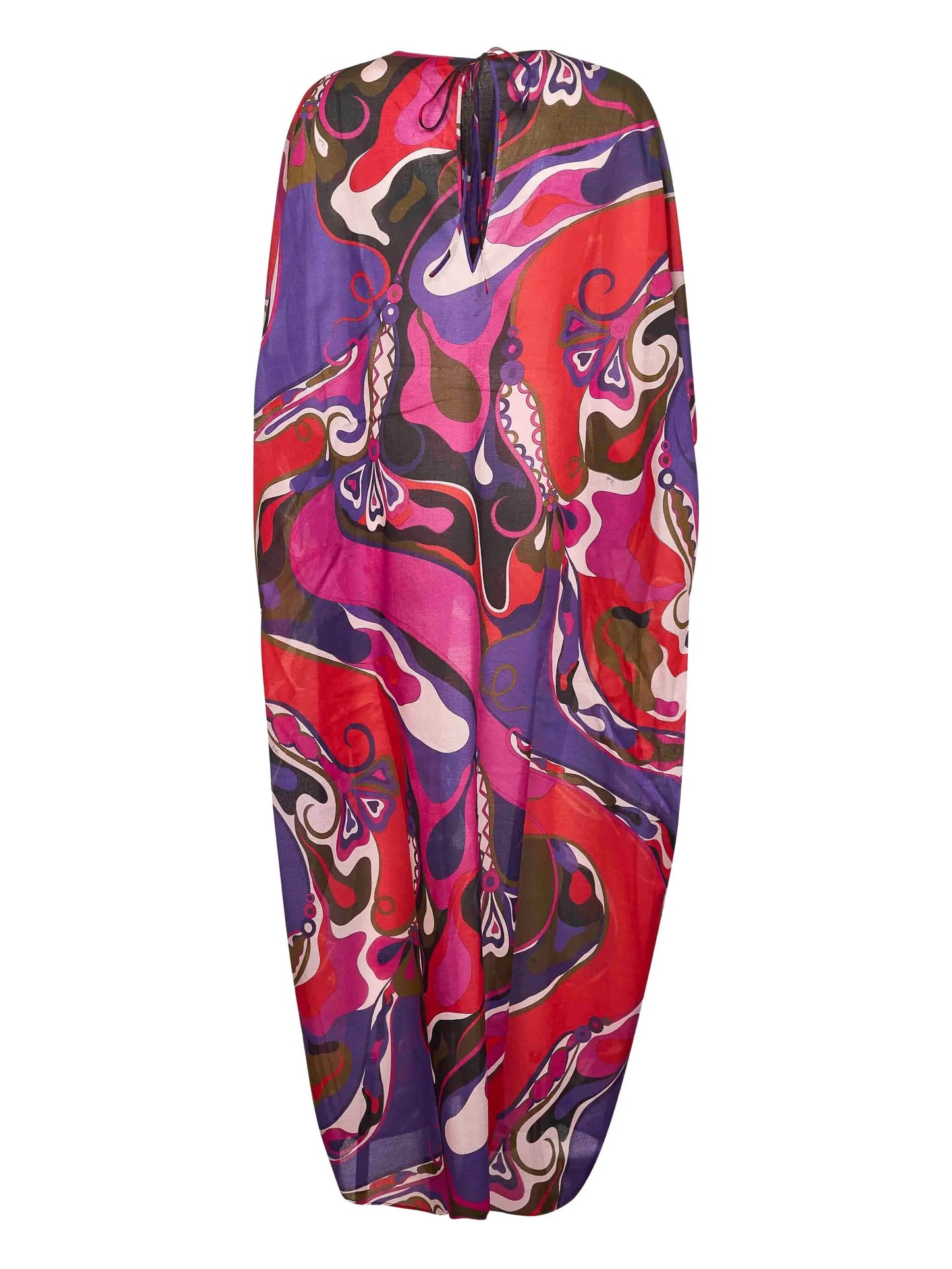 abstract-pattern print draped dress