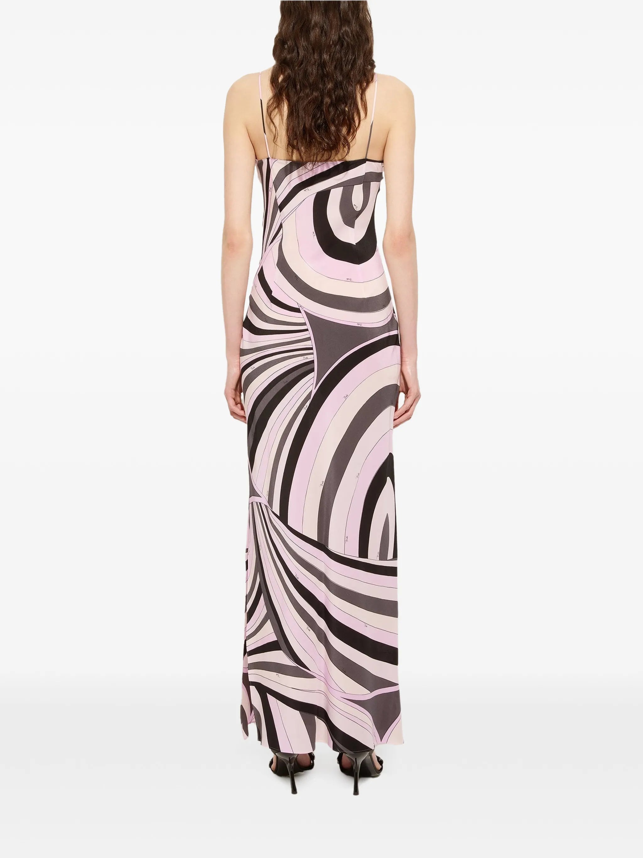 Iride-print maxi dress