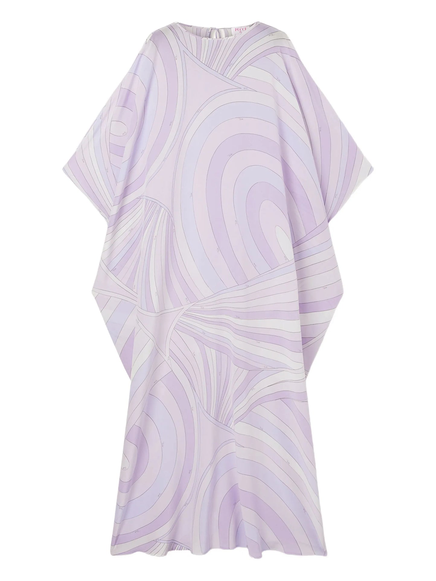 wave-print kaftan