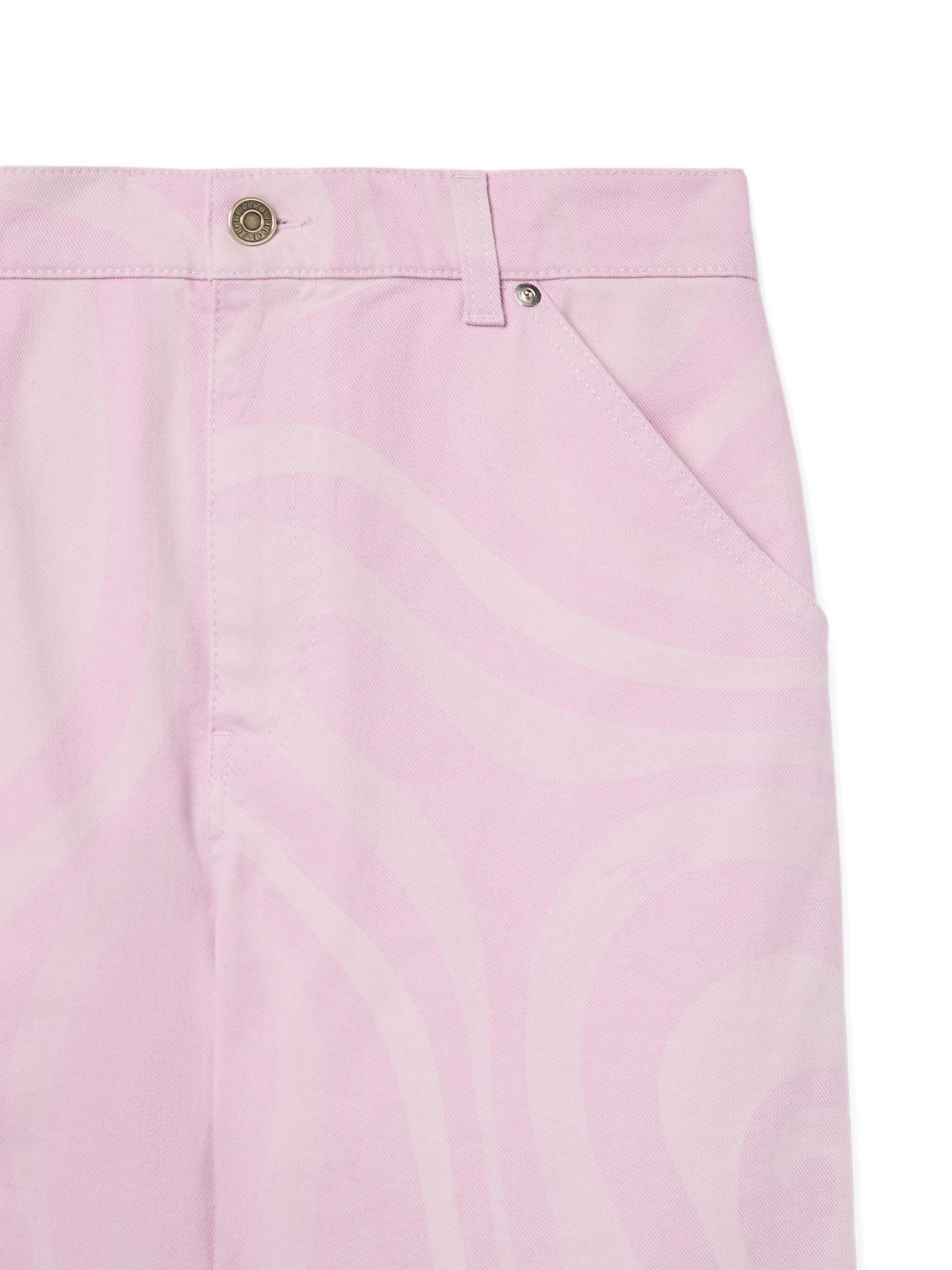 Marmo print wide leg denim