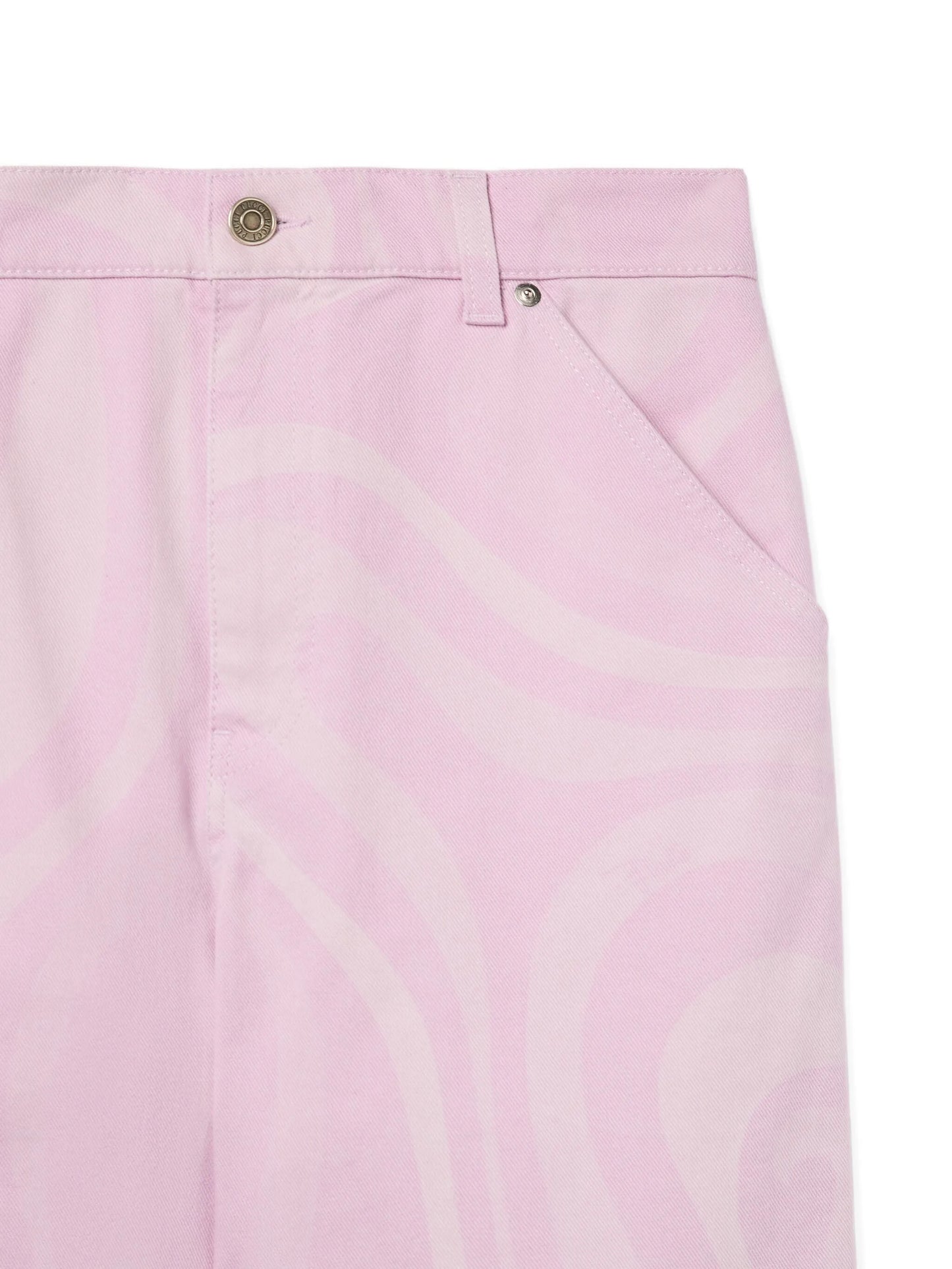 Marmo print wide leg denim