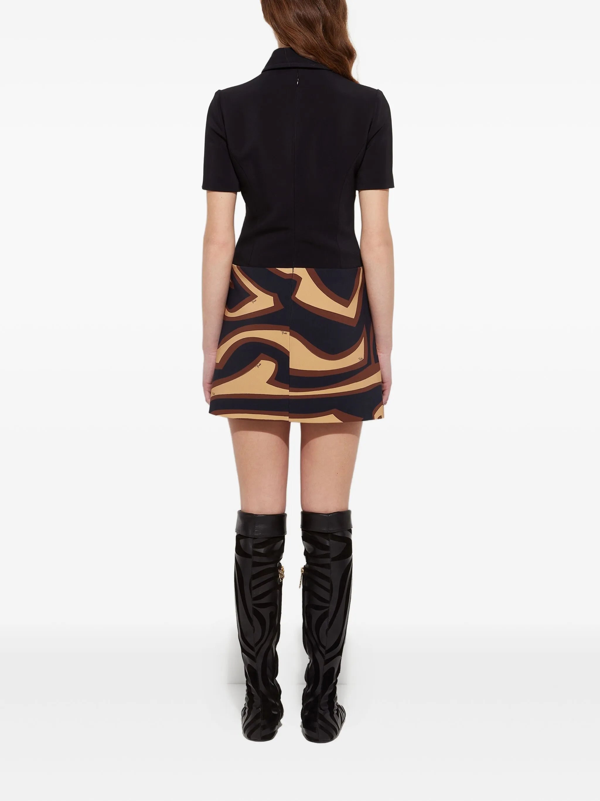 labirinto print short dress