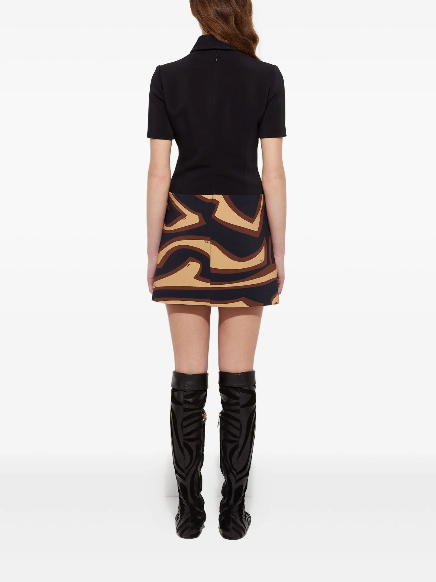 labirinto print short dress