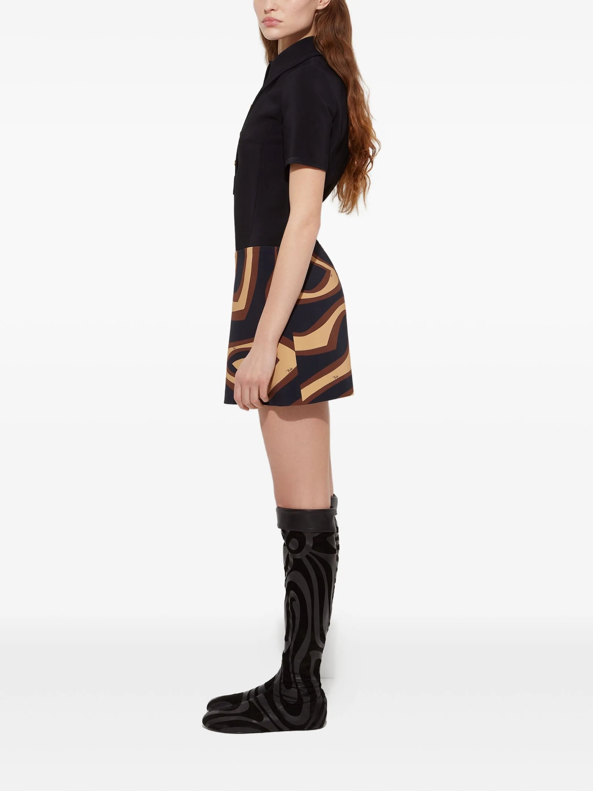 labirinto print short dress