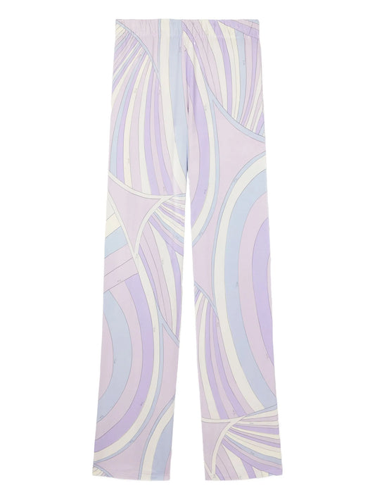 Iride-print trousers