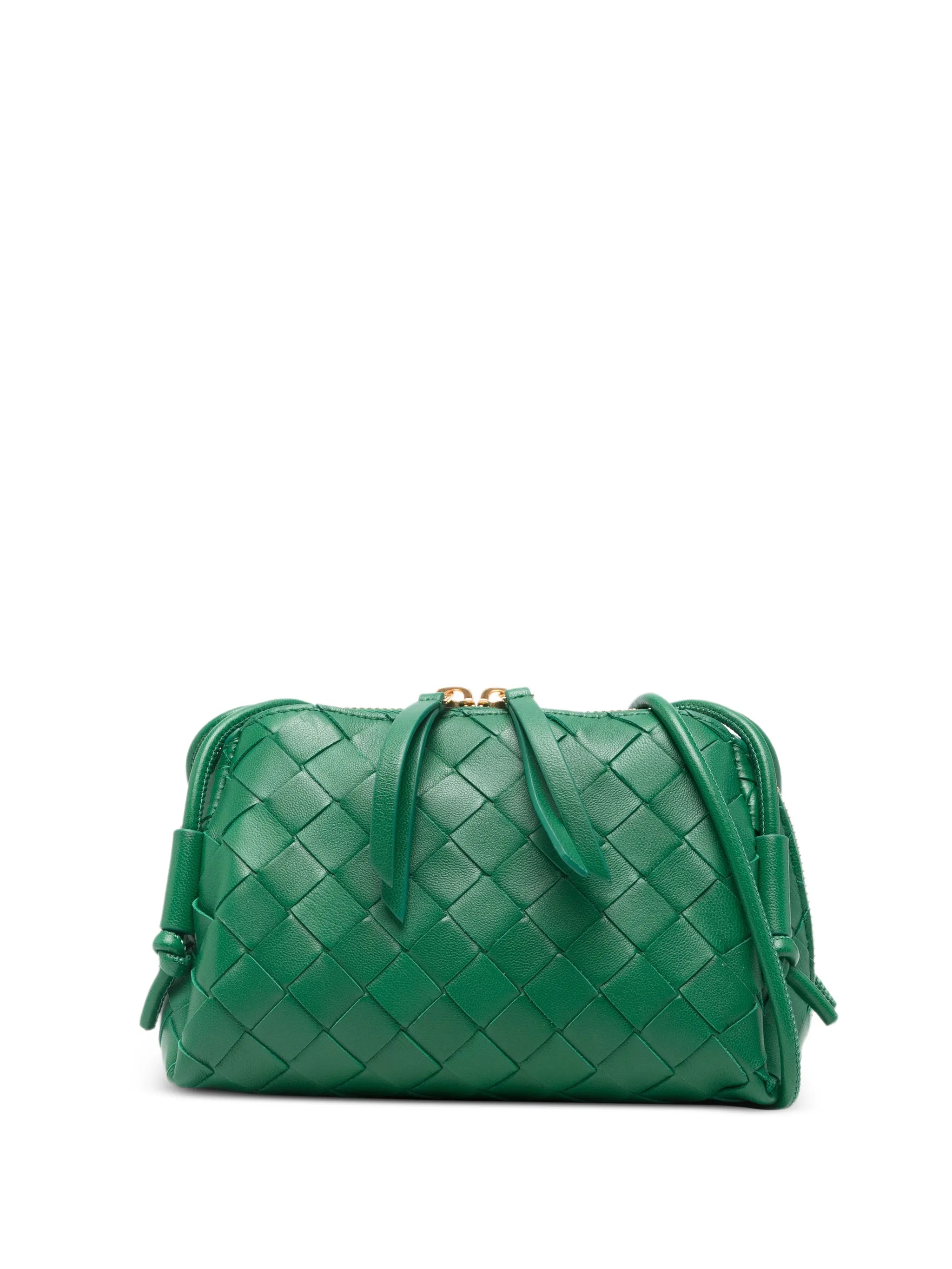 mini intrecciato-weave shoulder bag