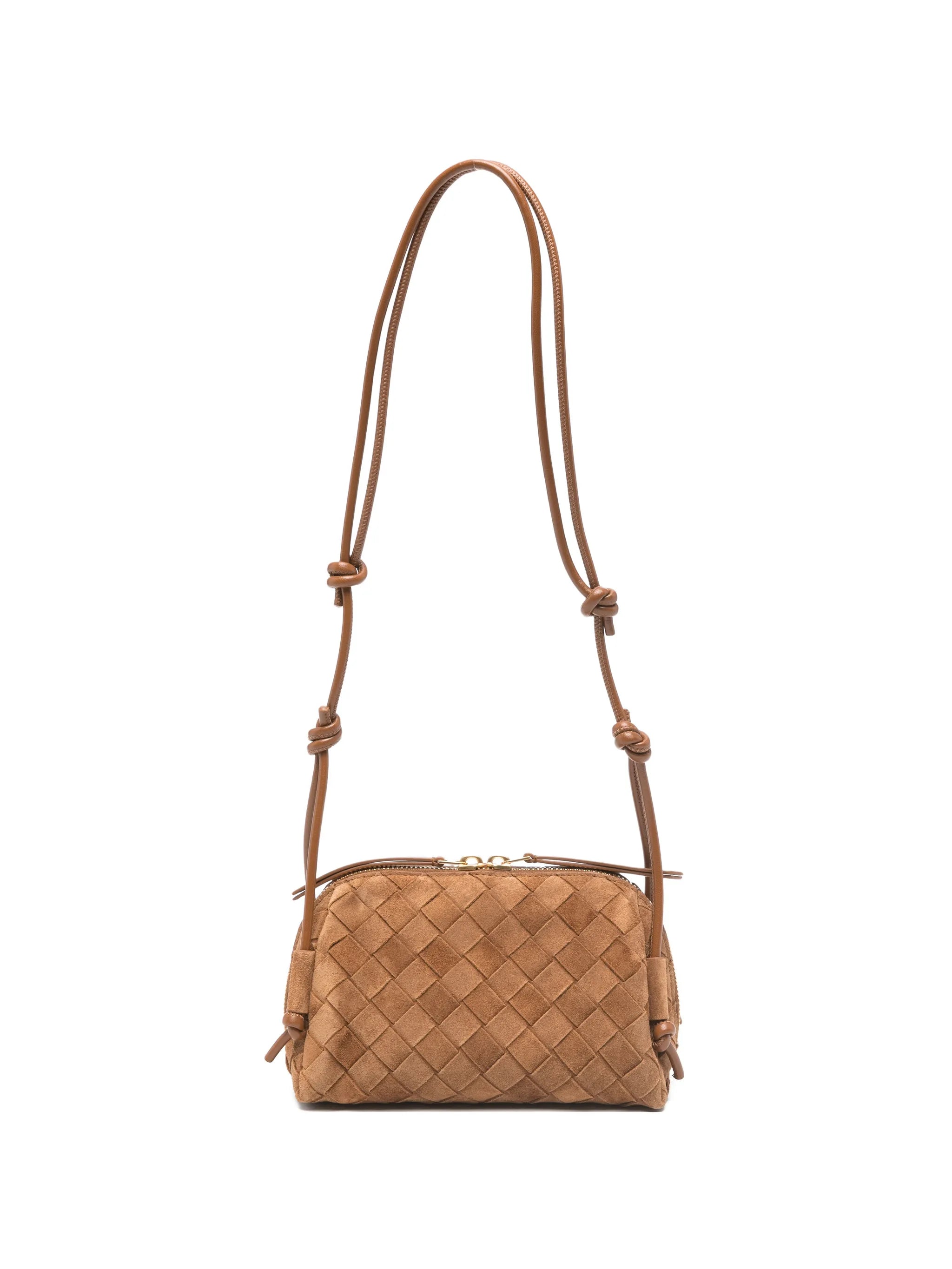 intrecciato concert suede mini bag