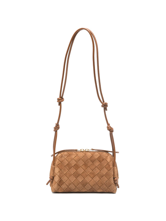 intrecciato concert suede mini bag