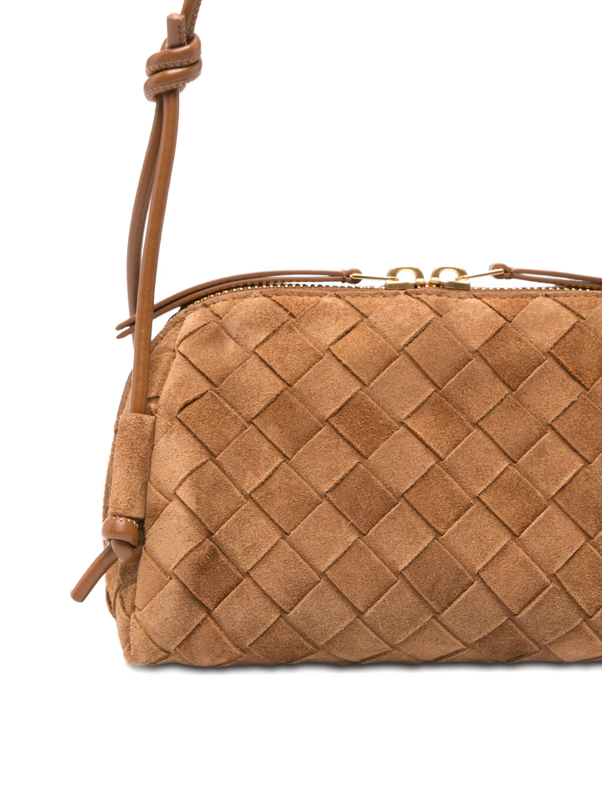 intrecciato concert suede mini bag