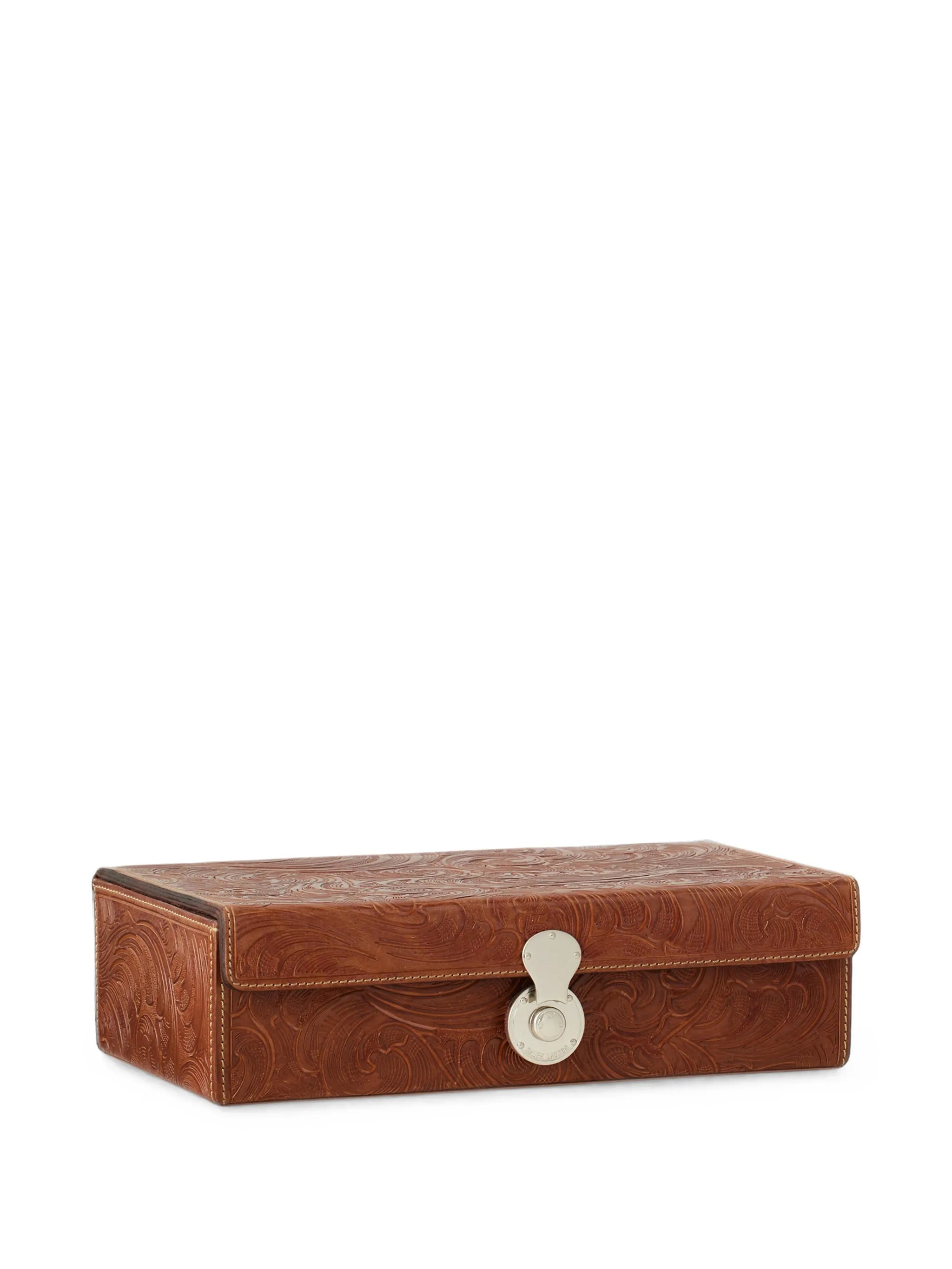 Aidan leather décor box