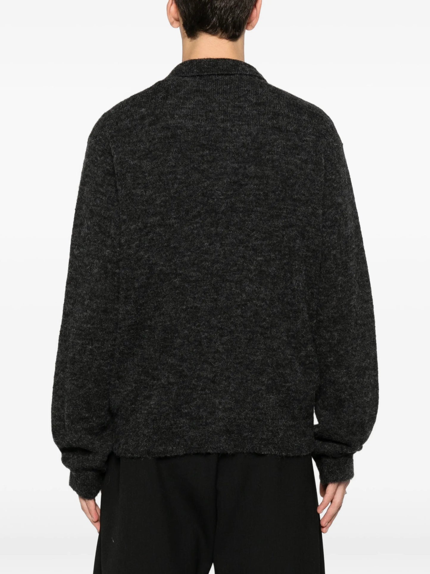 polo collar cardigan