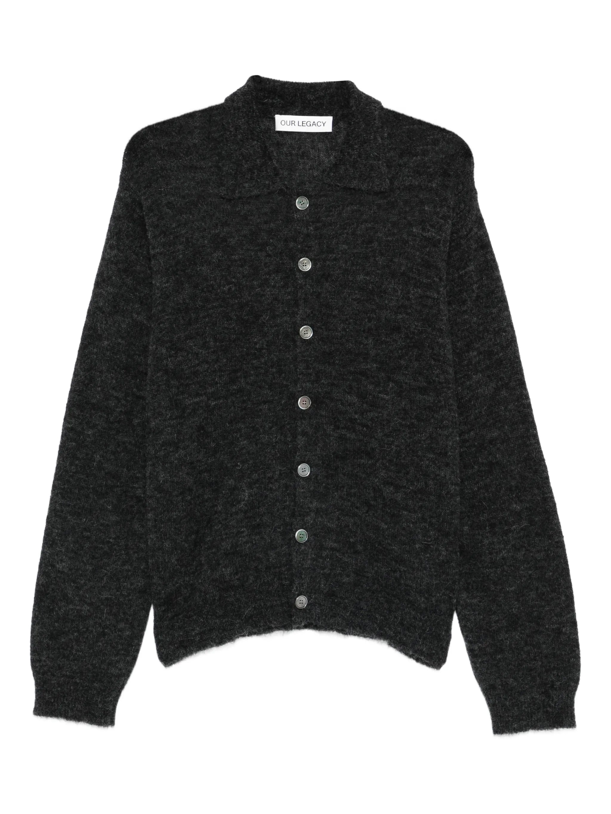 polo collar cardigan