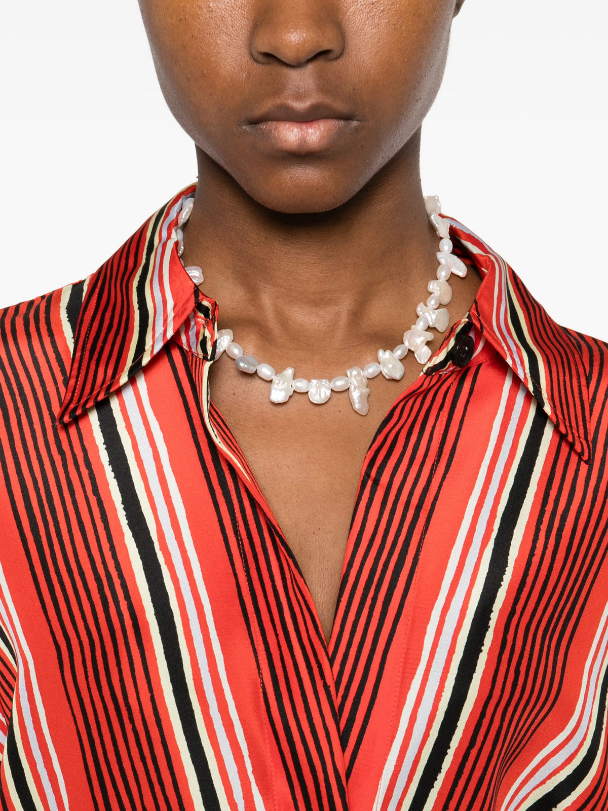Amira dress in printed silk habotai