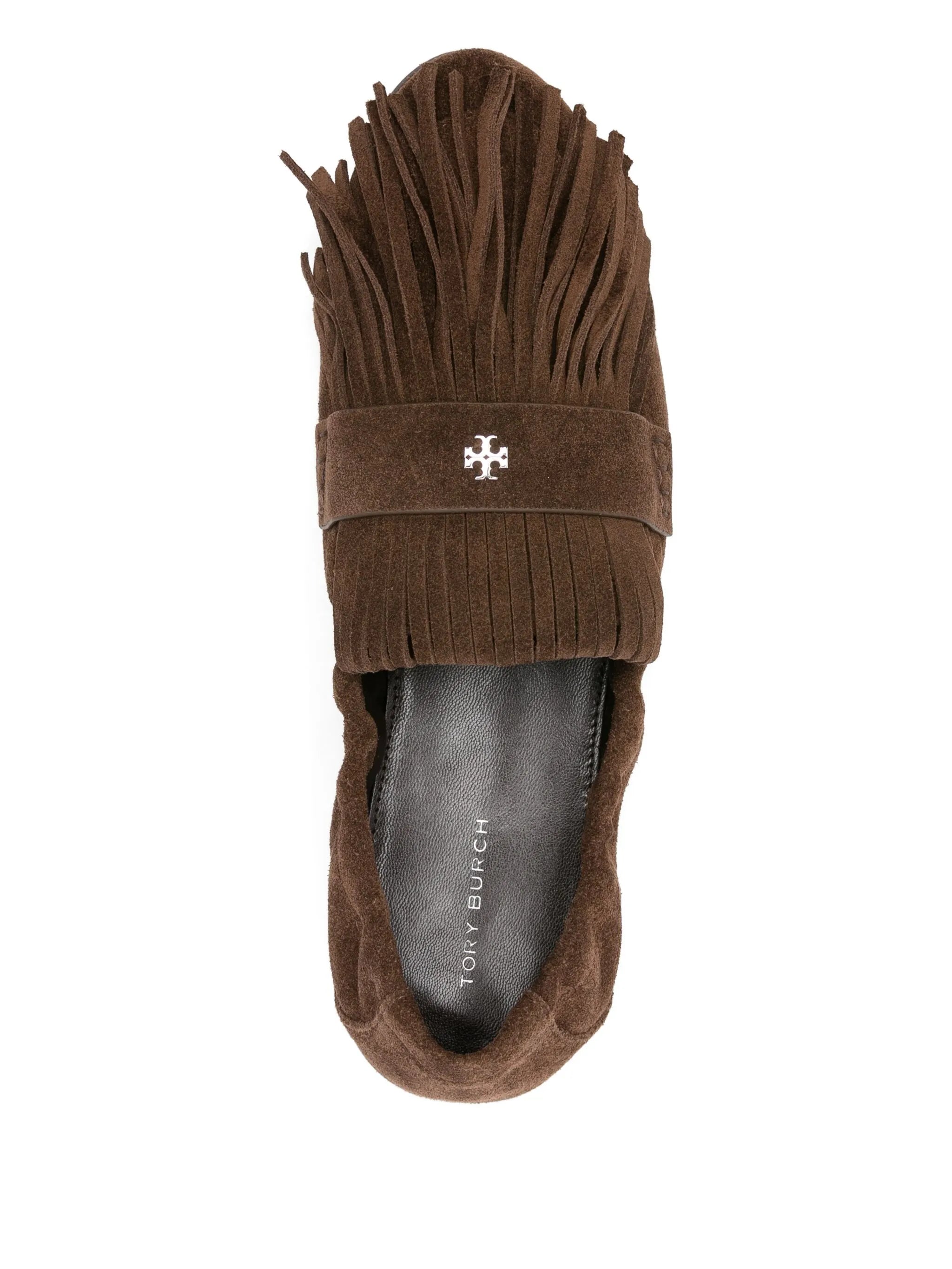 suede tassel ballet flats