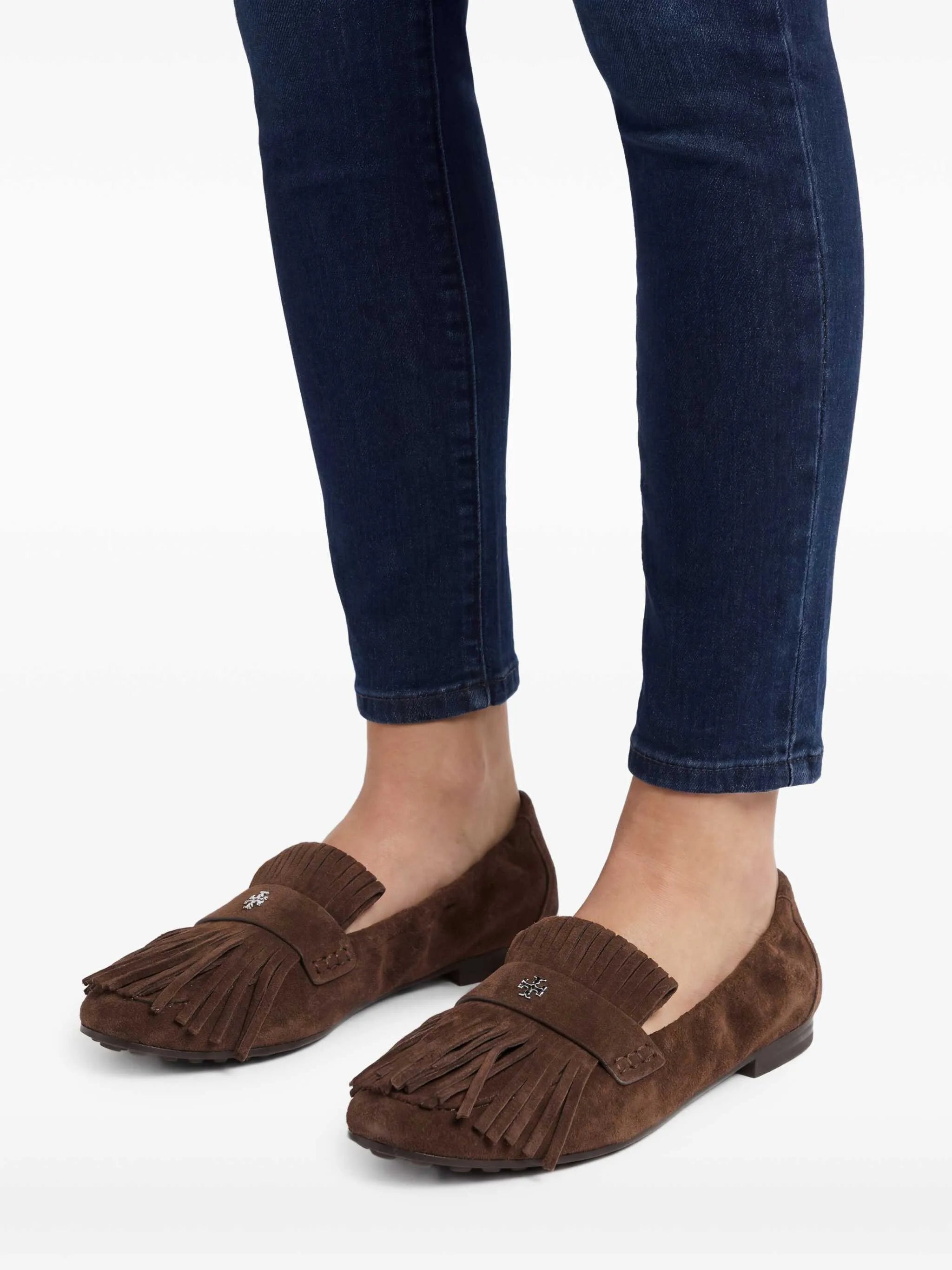 fringe-detail ballet flats
