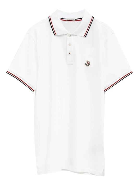 logo-patch polo shirt