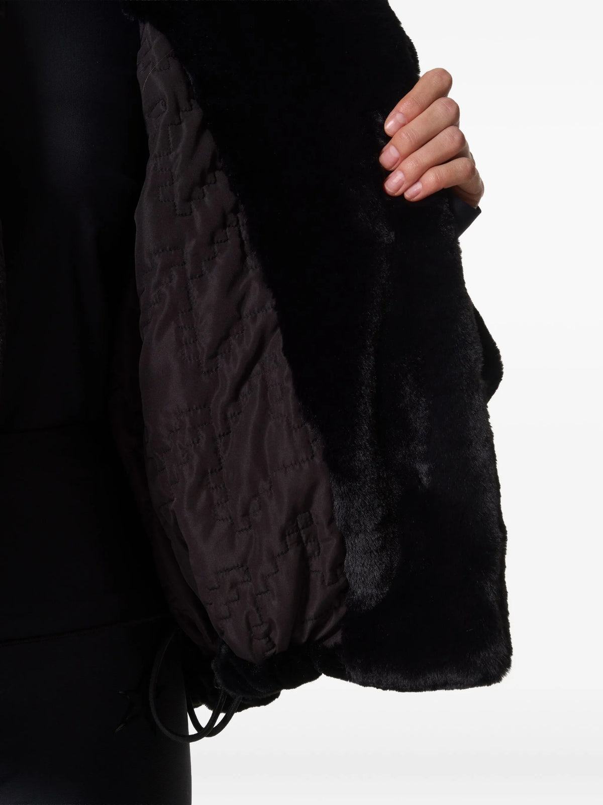 faux fur hooded jacket