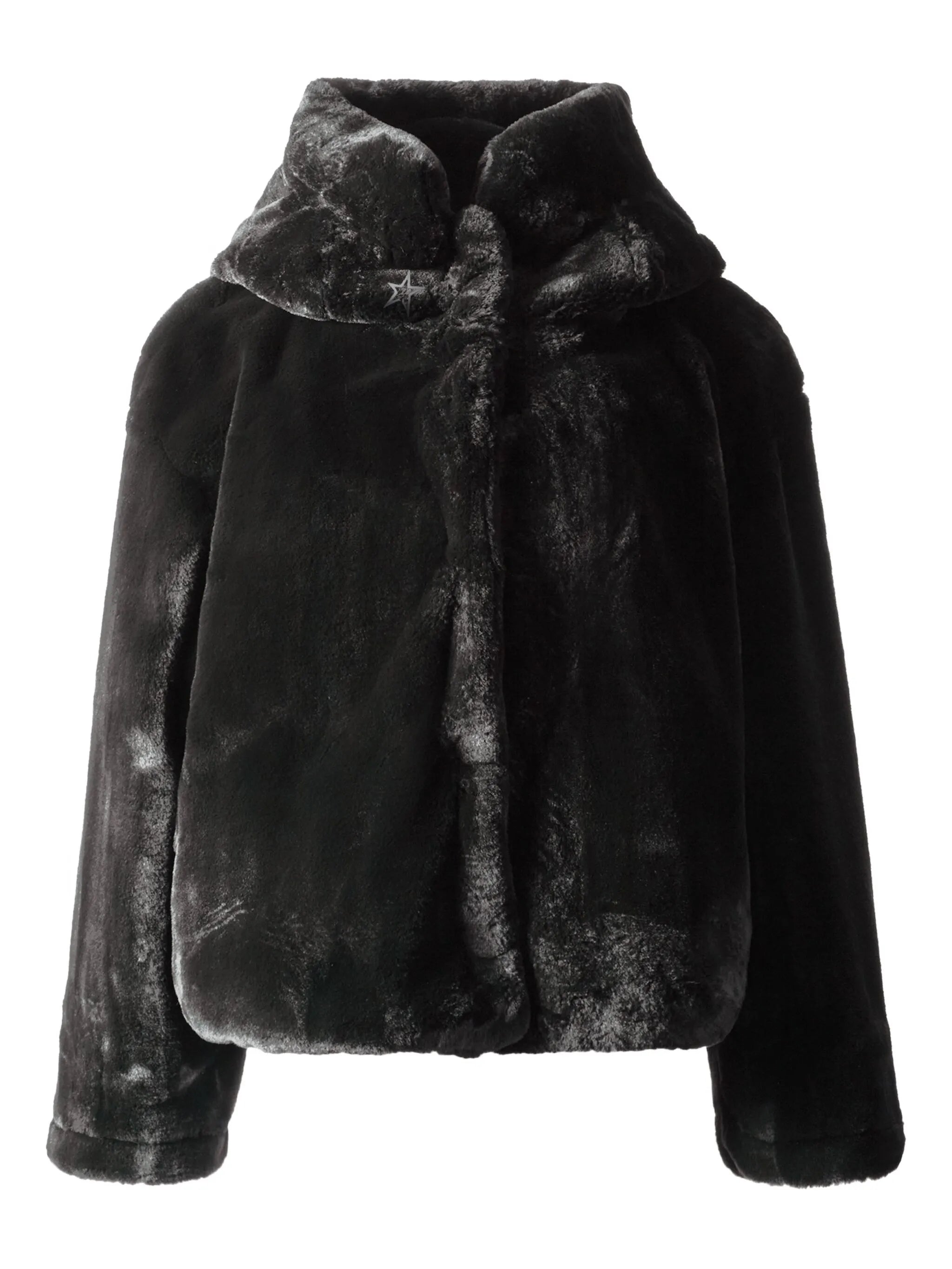 faux fur hooded jacket