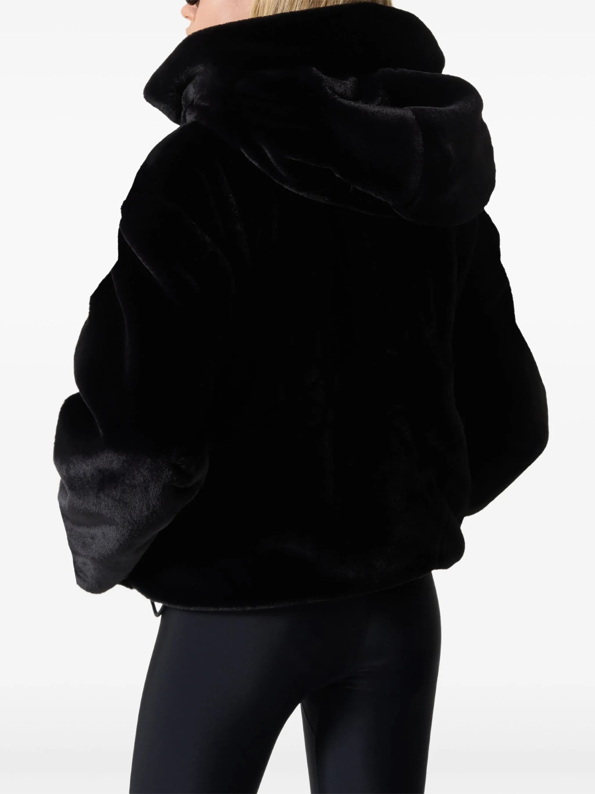 faux fur hooded jacket