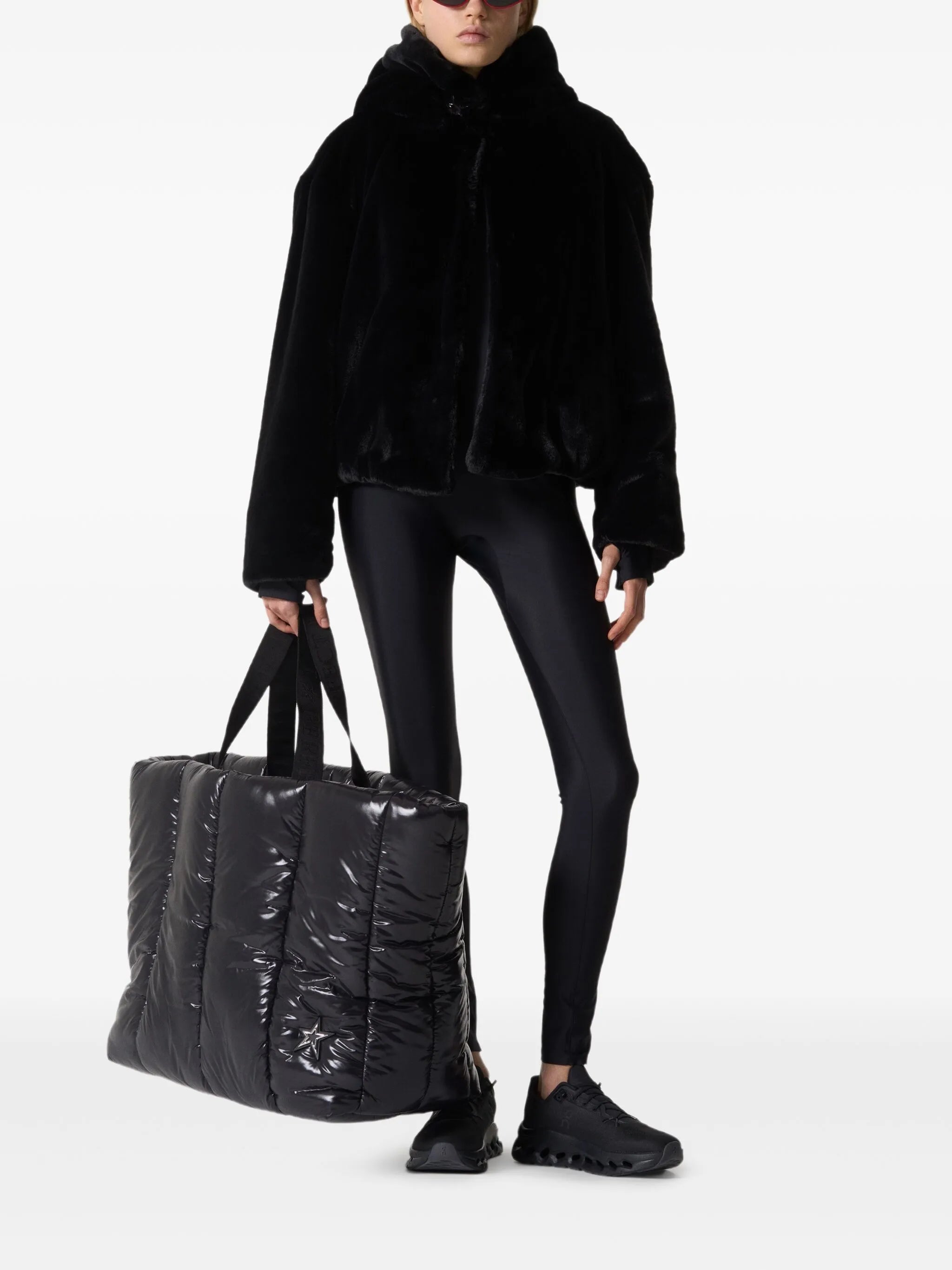 faux fur hooded jacket