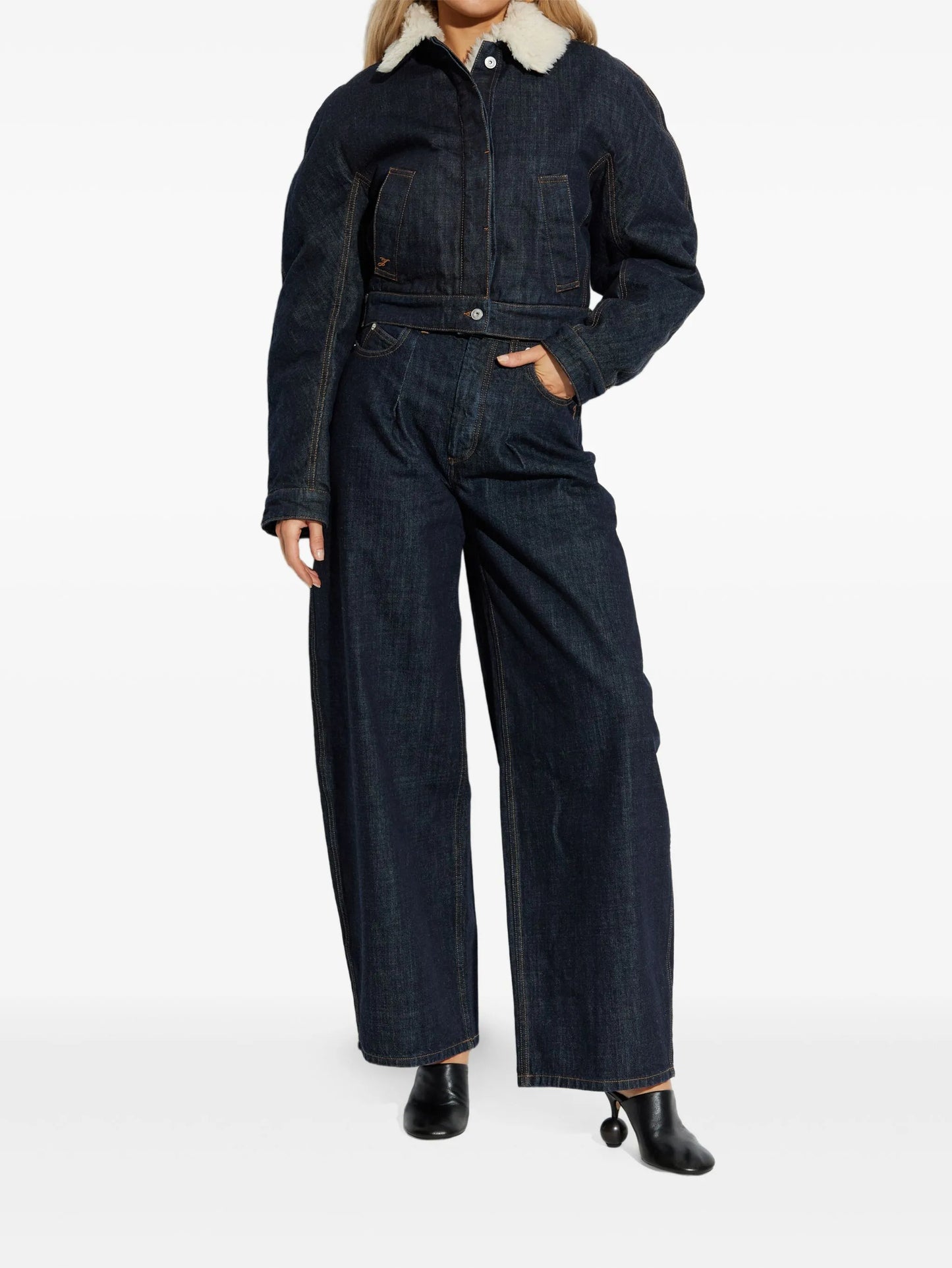 Ovalo de Nîmes denim bomber jacket