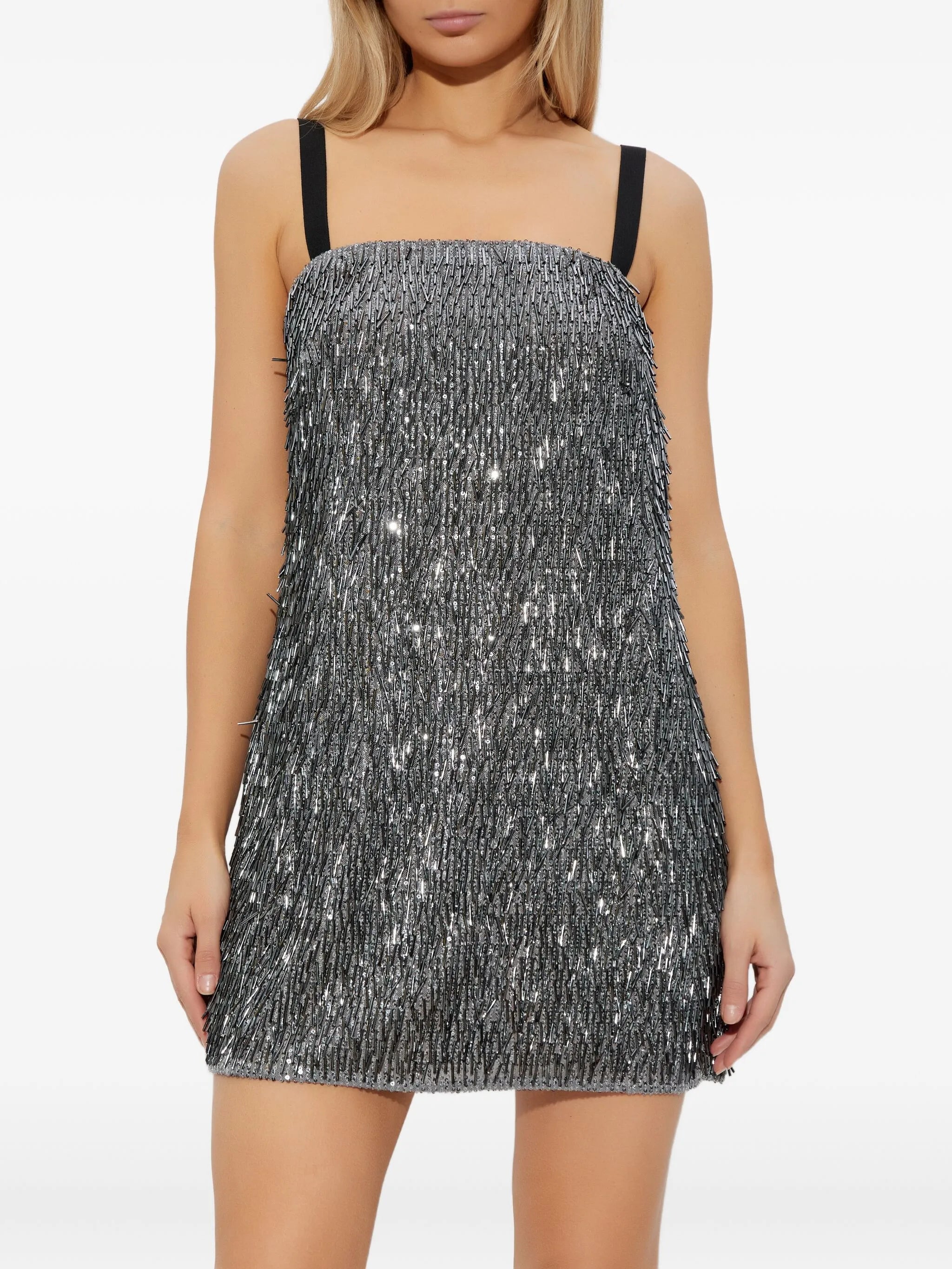 beaded strap dress