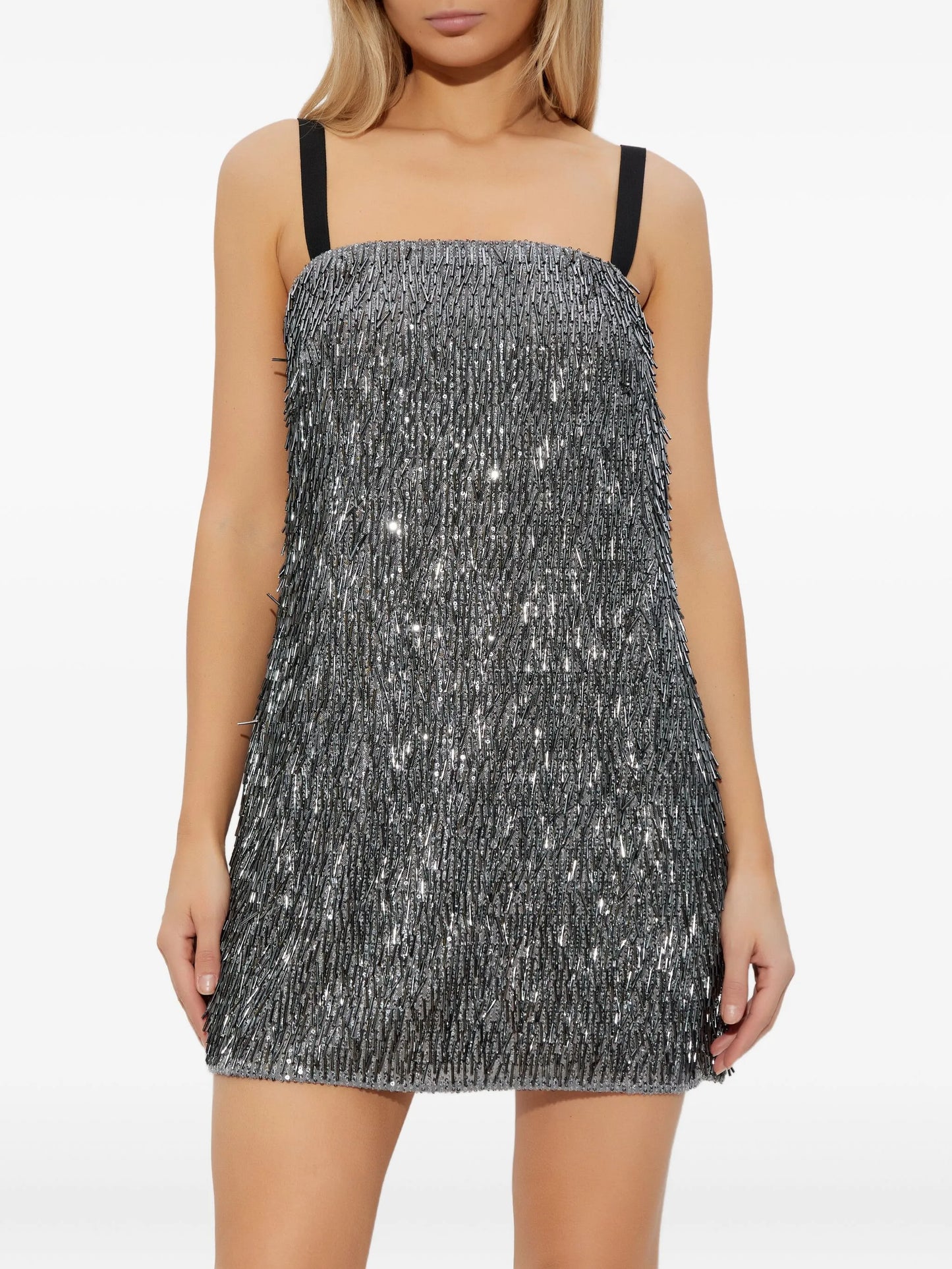 beaded strap dress